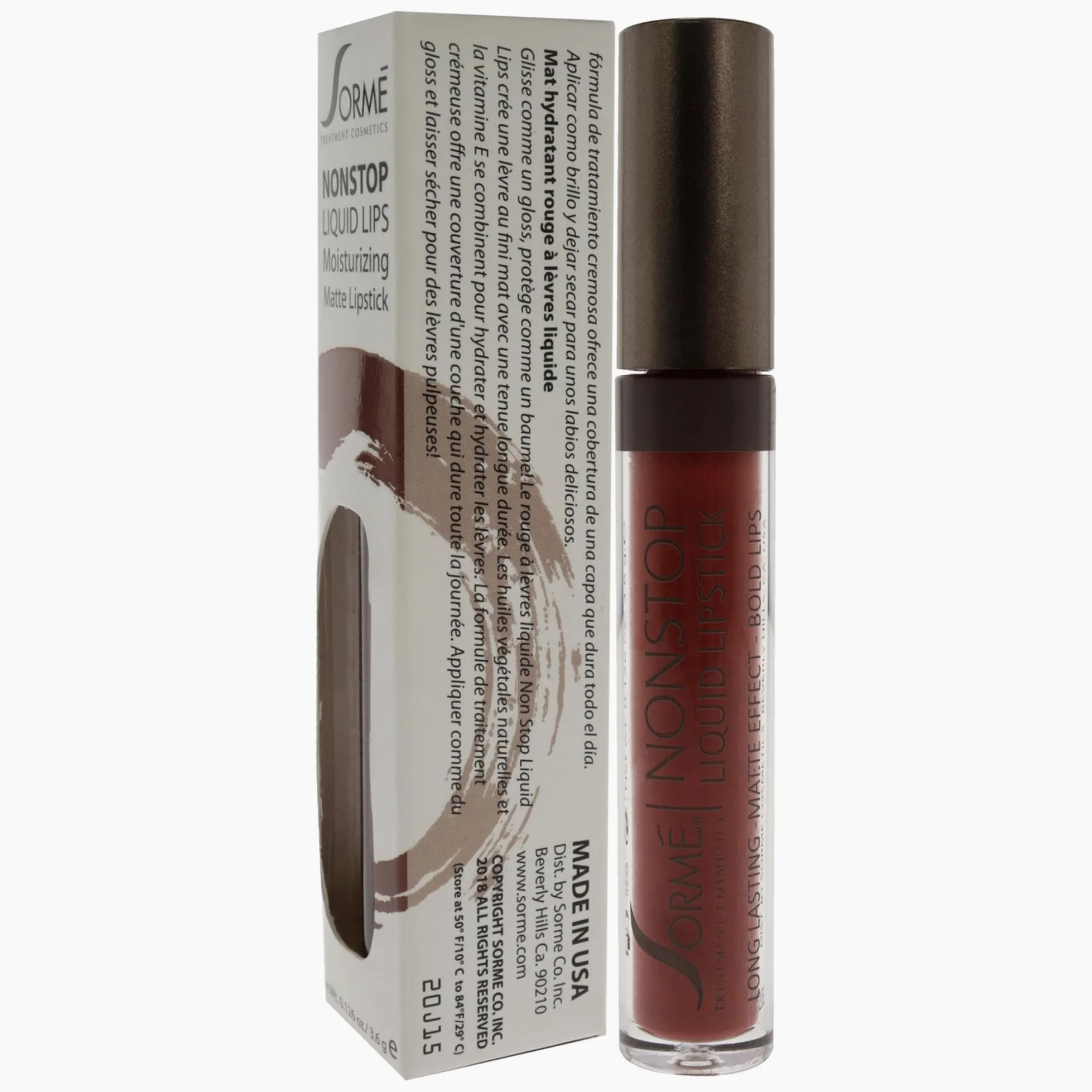 Nonstop Moisturizing Matte Liquid Lipstick - 273 Enchanted Sorme Cosmetics for Women 0.126 oz Lipstick