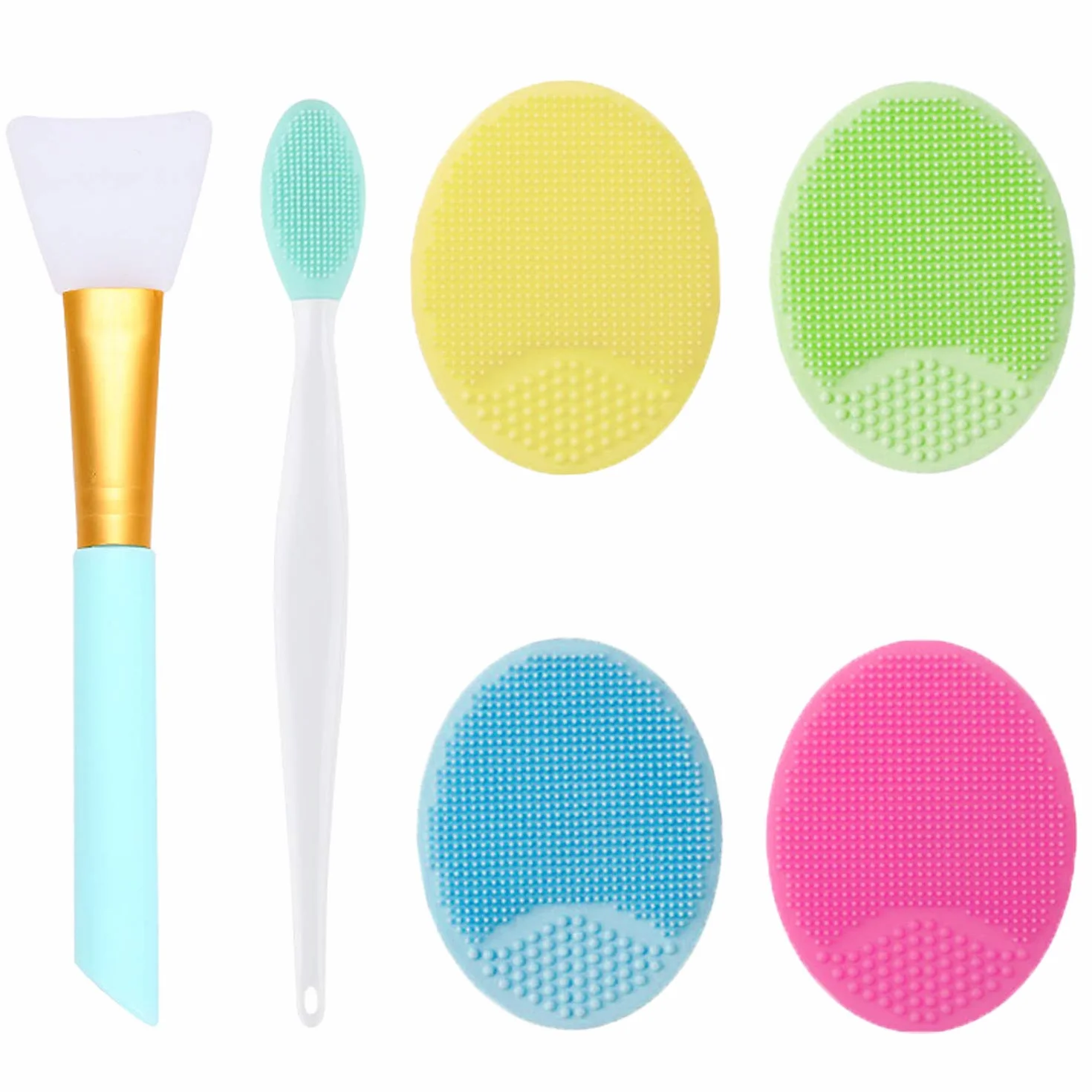 Cepillo Limpieza Exfoliante de Silicona Facial 6 Piezas para Todo Tipo de Piel