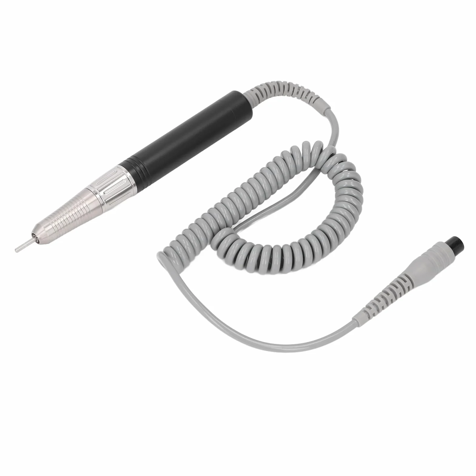 Taladro profesional para uñas, pieza de mano de repuesto, mango de Metal ajustable silencioso de alta velocidad para decoración de uñas, esmalte en Gel, uso en salón de ped (Negra)