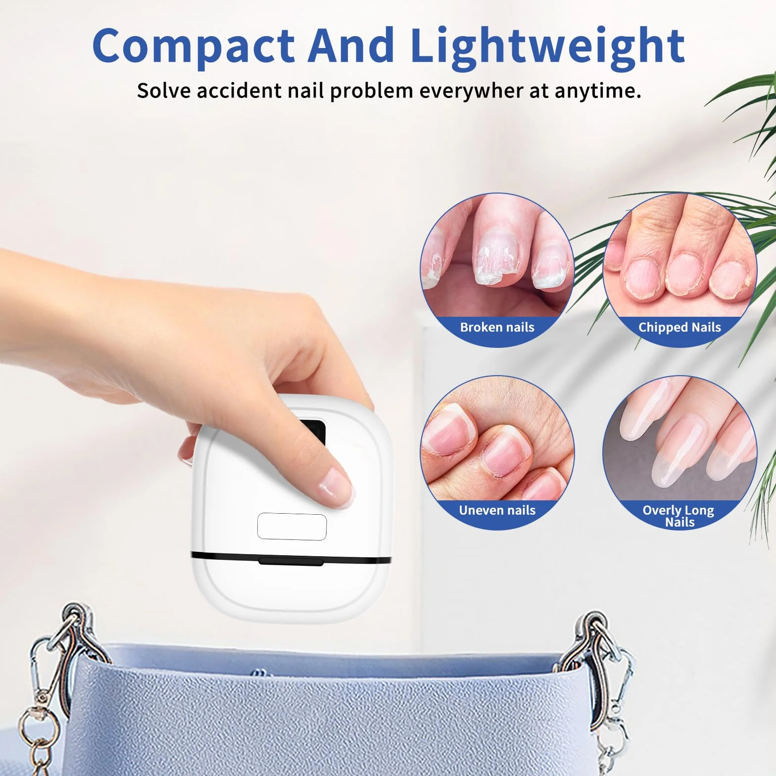 Cortaúñas eléctrico, cortaúñas eléctrico automático de 3 velocidades para adultos, personas mayores, bebés y niños con luz LED, cortaúñas eléctrico recargable para hombres, mujeres y niños, cortador