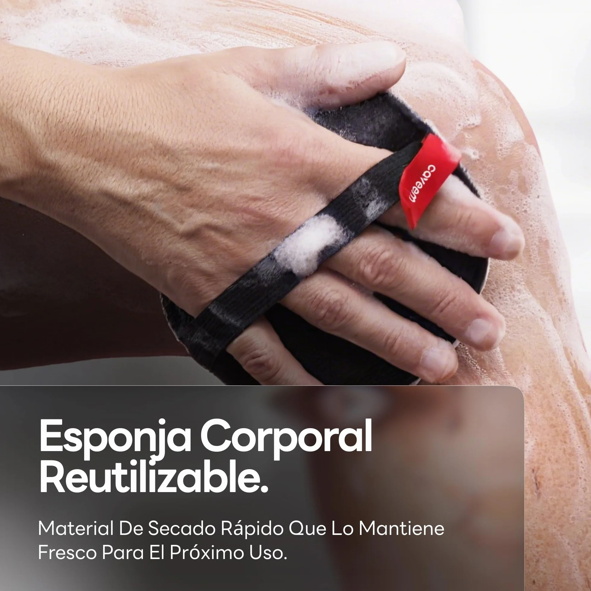 Caveem Esponja exfoliante corporal para eliminar piel muerta, suave y áspera, paquete de 2
