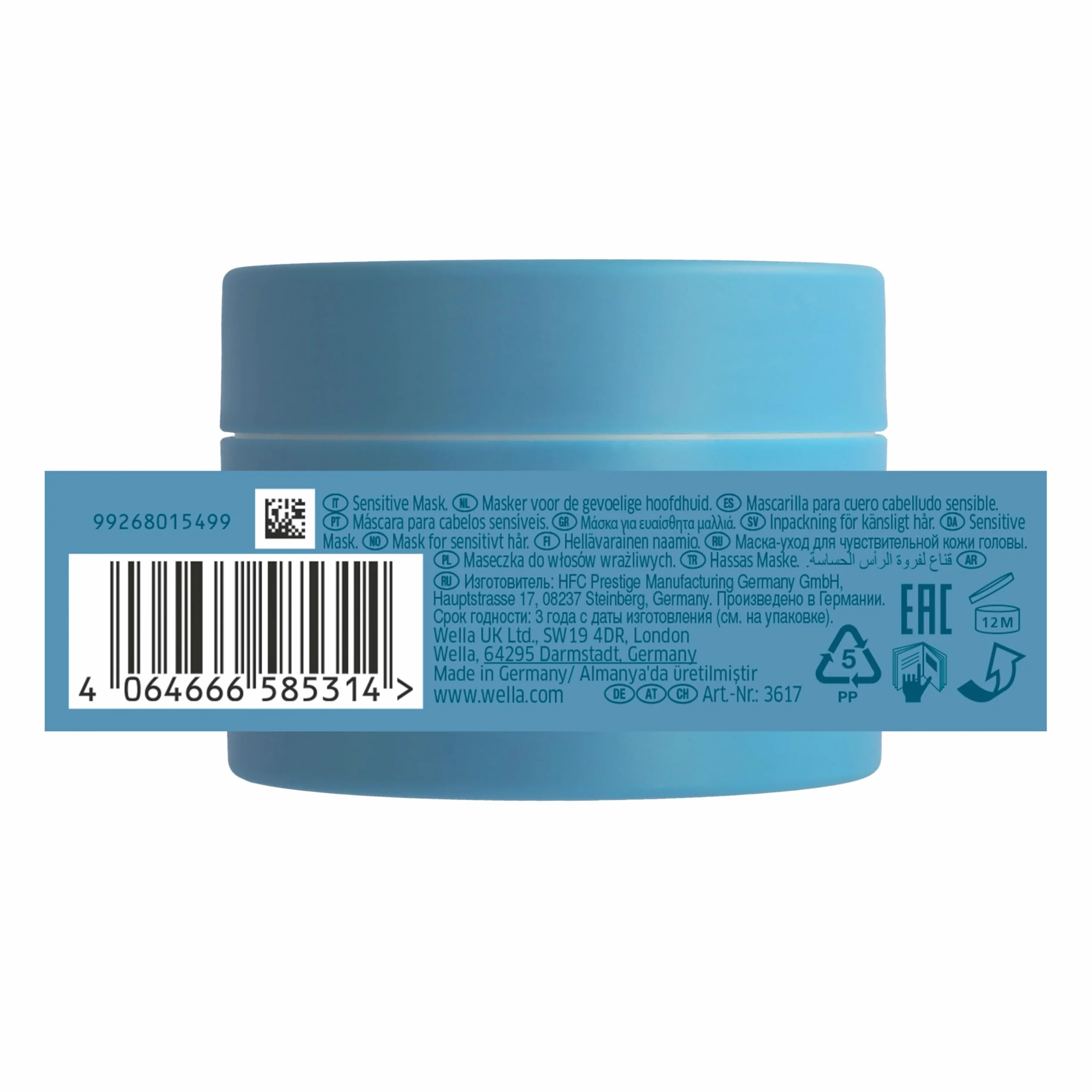 Wella Professionals INVIGO BALANCE CALM Champú de Limpieza Suave y Mascarilla Capilar para Cuero Cabelludo Sensible Sin Fragancia