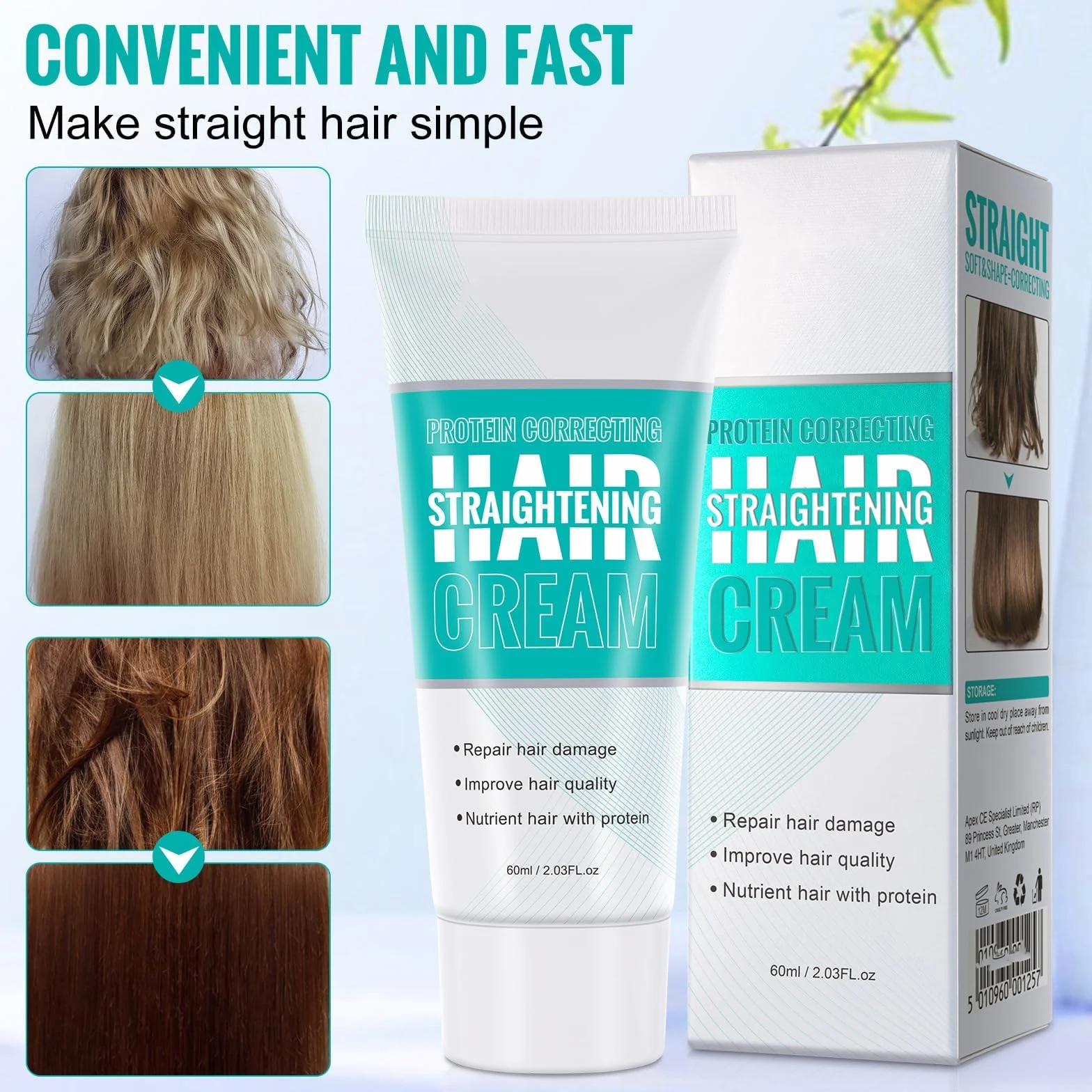 Crema alisadora de proteínas para el cabello, esenciales de viaje, brillo (3)
