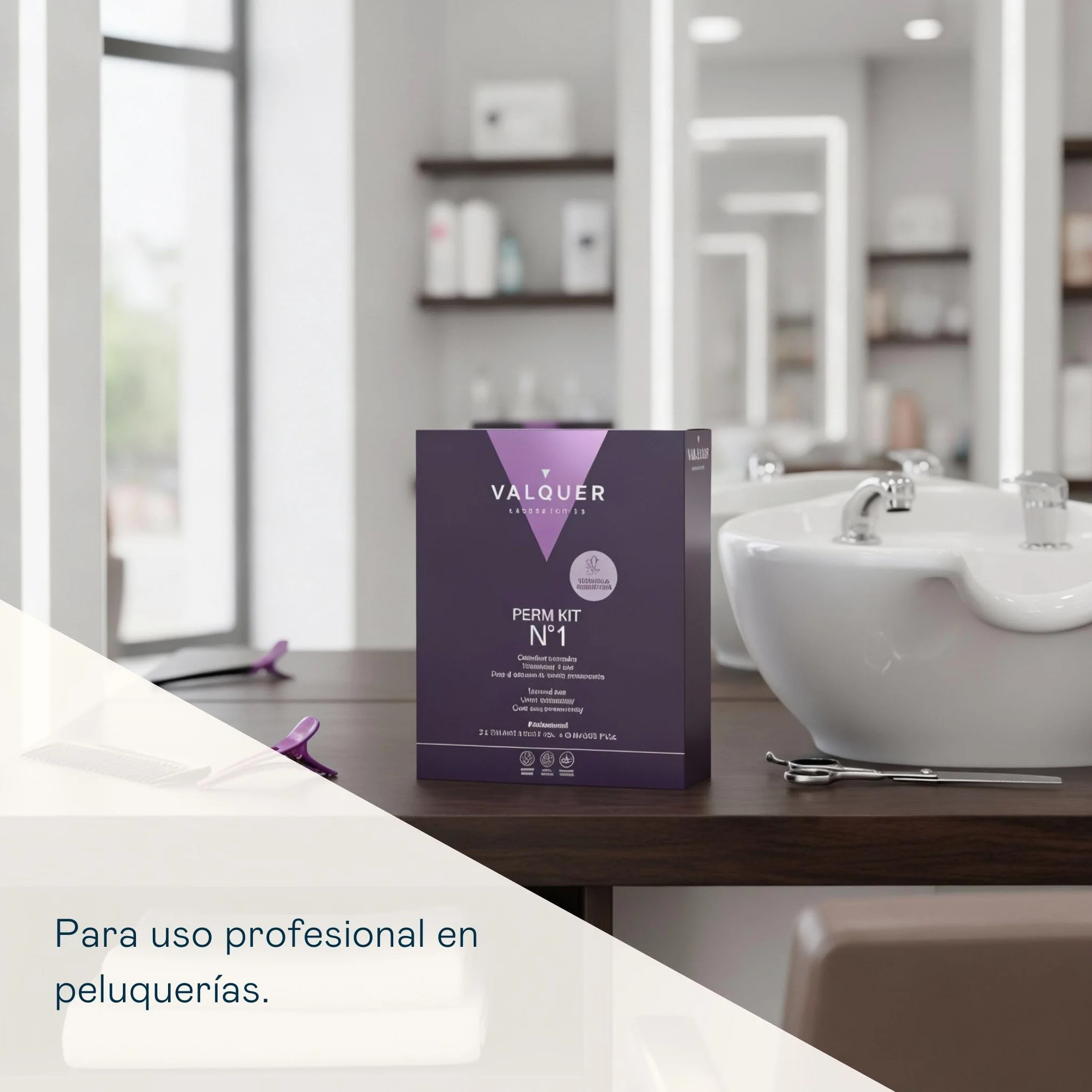 VALQUER Kit de Permanente Profesional No1 para Cabello Normal 215 ml