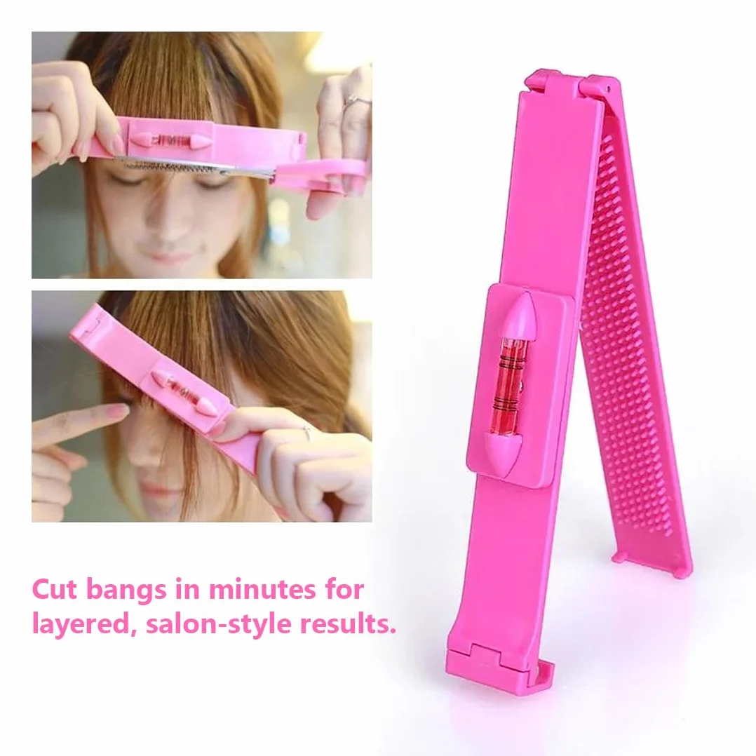 Set de Cortar Pelo Guía para Flequillo y Puntas Kit de Corte Profesional para Principiantes