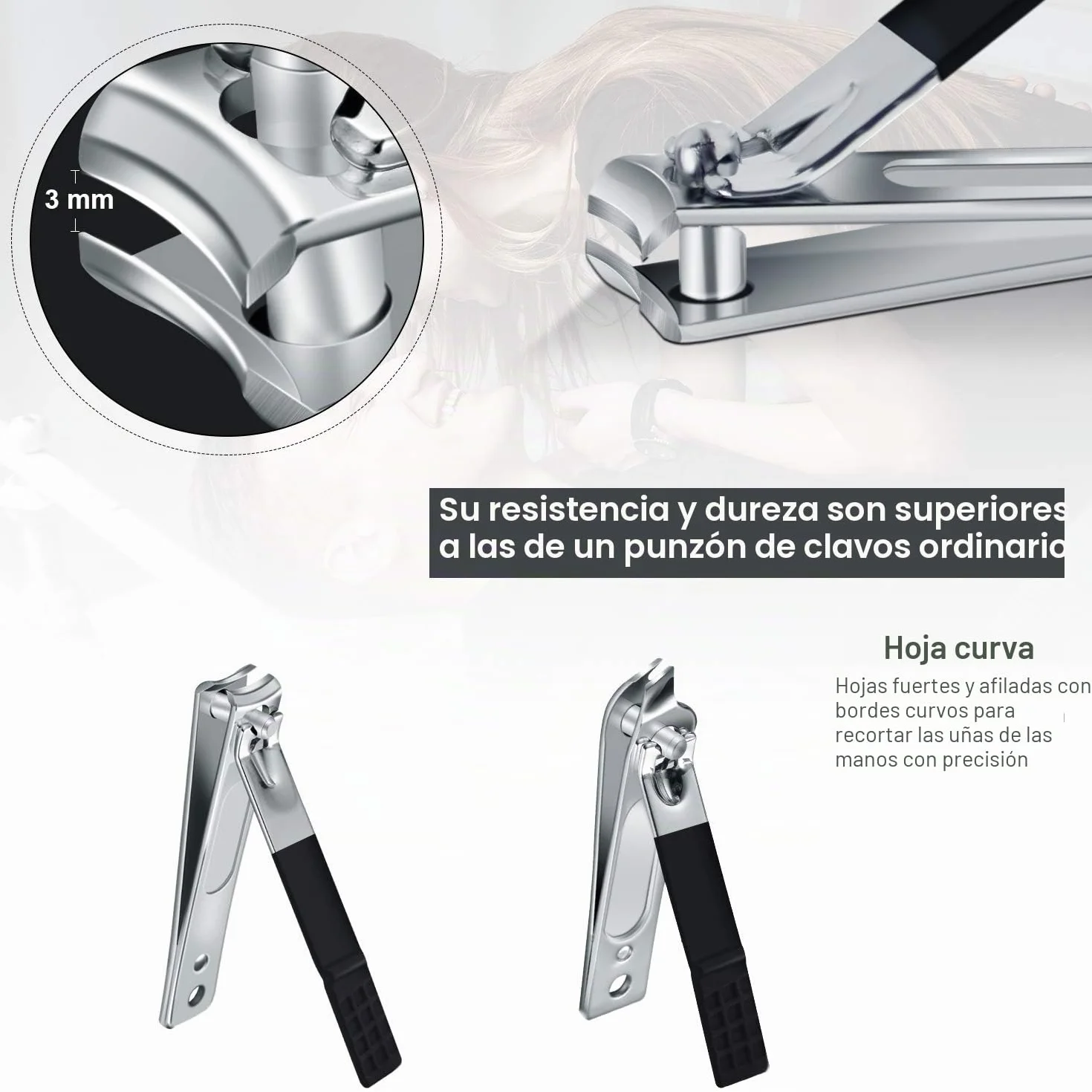 Cortaúñas Acero Inoxidable Grooming Kit Set 15 Piezas Manicura Pedicura