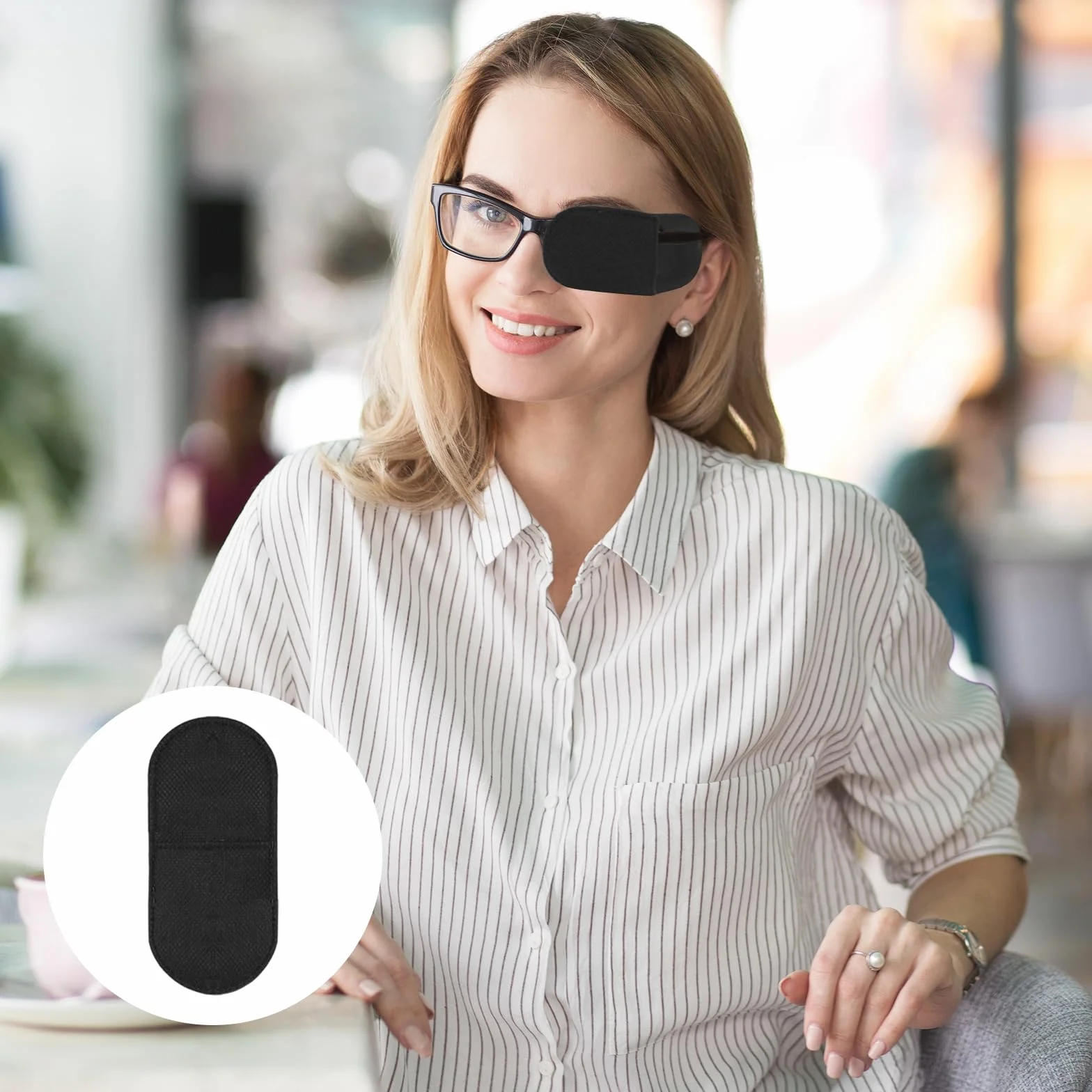 Parches Oculares Reutilizables de Tela No Tejida para Gafas, Ojo Derecho e Izquierdo, para Ambliopía y Estrabismo, Niños y Adultos