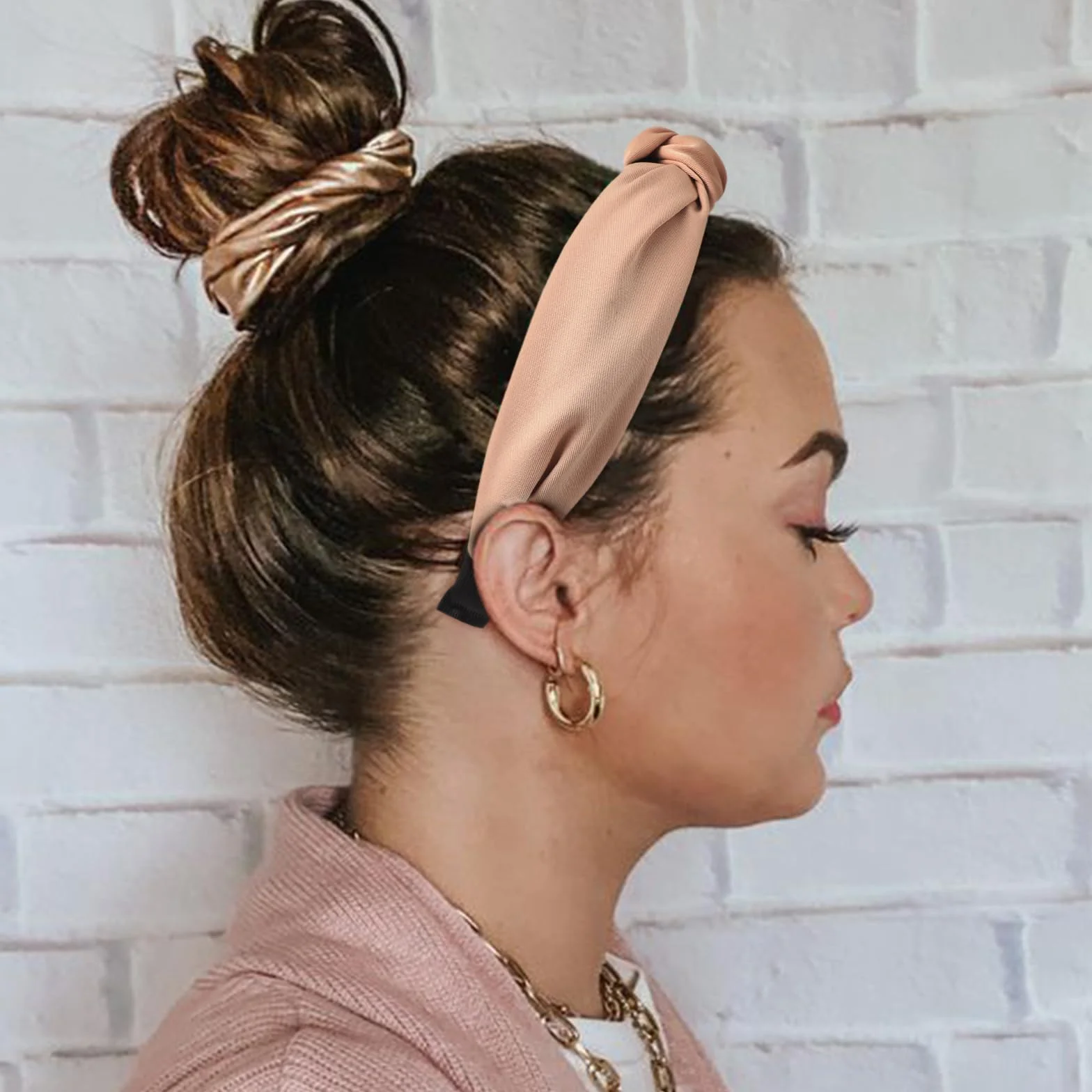 DRESHOW 4 Piezas Diademas Flor Impreso Anudado Plástico Ancho Antideslizante Pelo Accesorios