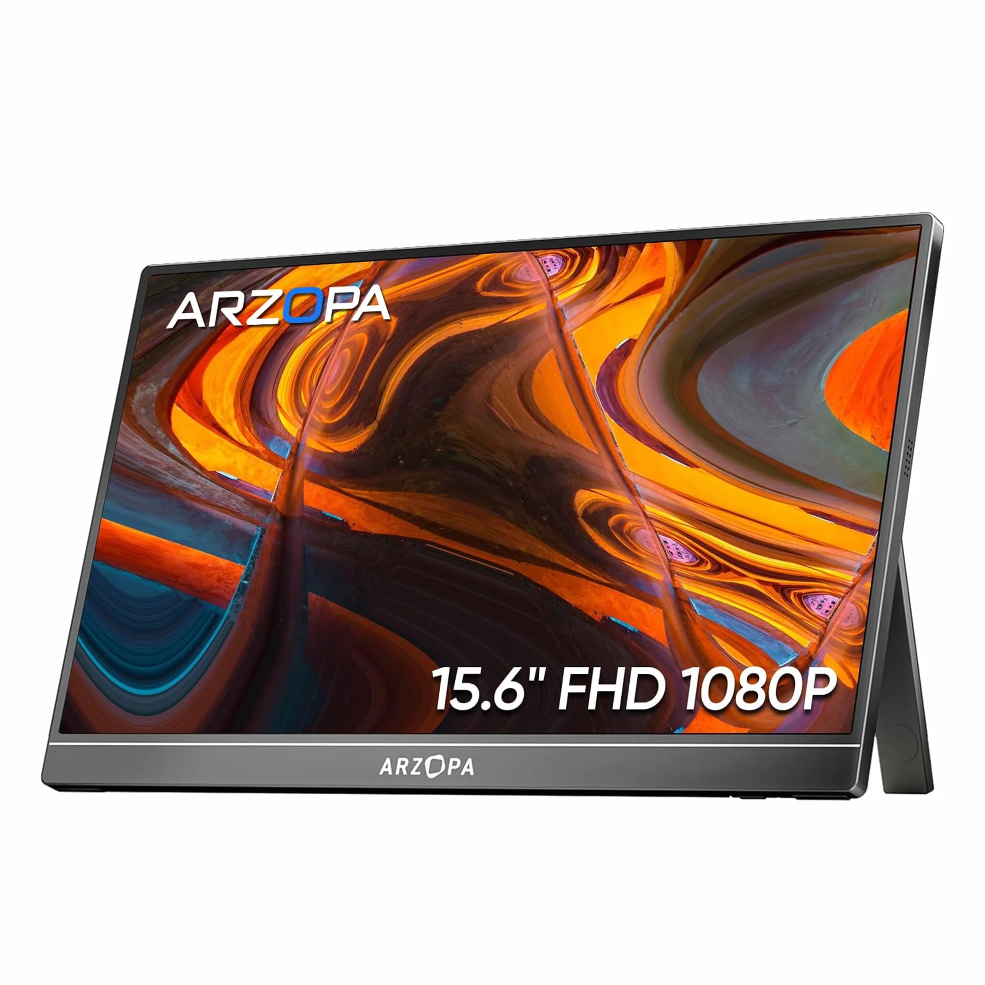 ARZOPA Monitor Portátil IPS FHD 15,6" 1920×1080 con Soporte, Segunda Pantalla Ultradelgada para Portátil/PC/Mac/PS3/4/5/Xbox - A1