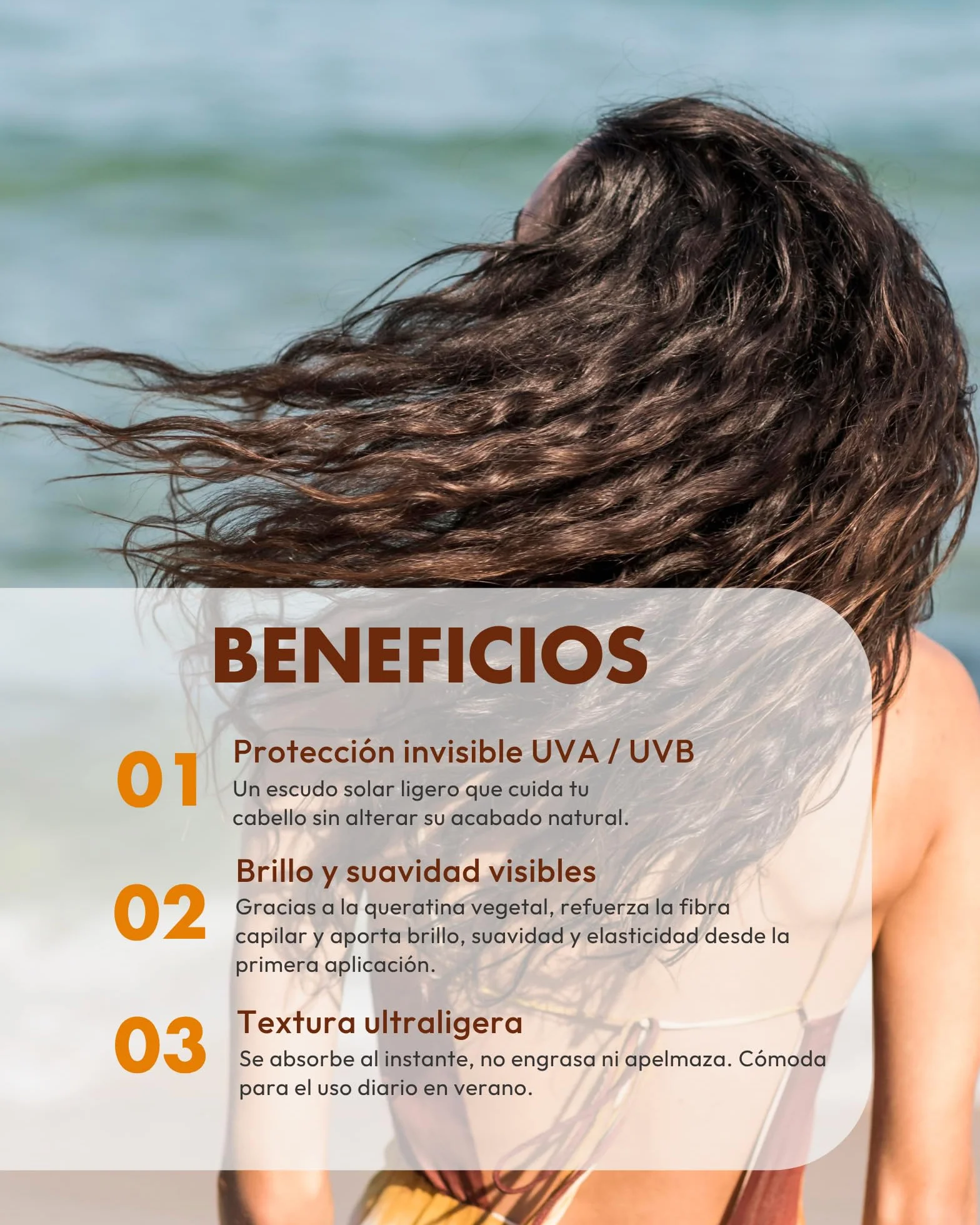 Bruma Solar Capilar 100 ml con Filtro UV, Proteínas Vegetales y Alga Marina 88% Natural Vegana