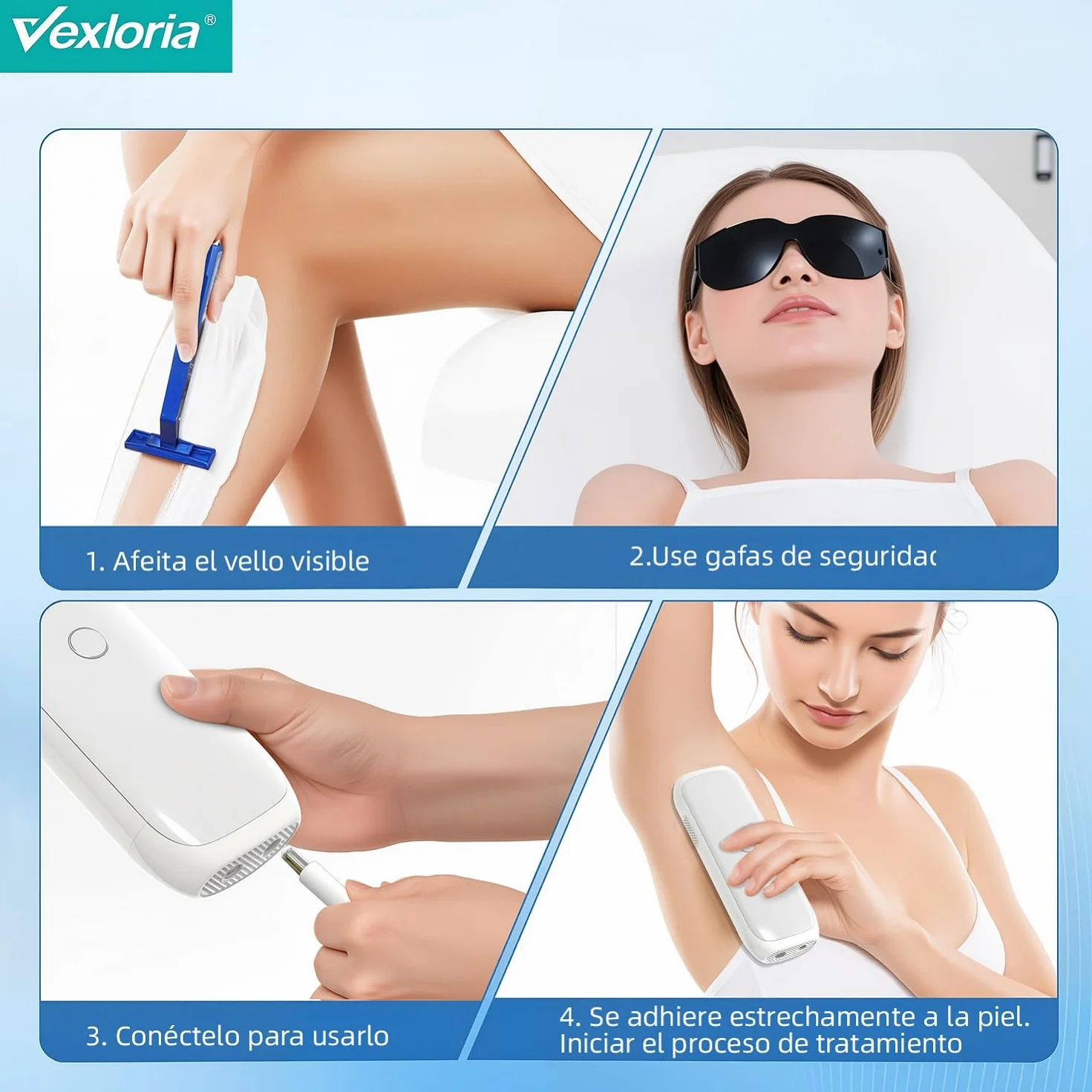Depiladora Laser IPL Enfriamiento 5 Niveles Energía Flashes Ilimitados Luz Pulsada Piernas Bikini Axilas Cara