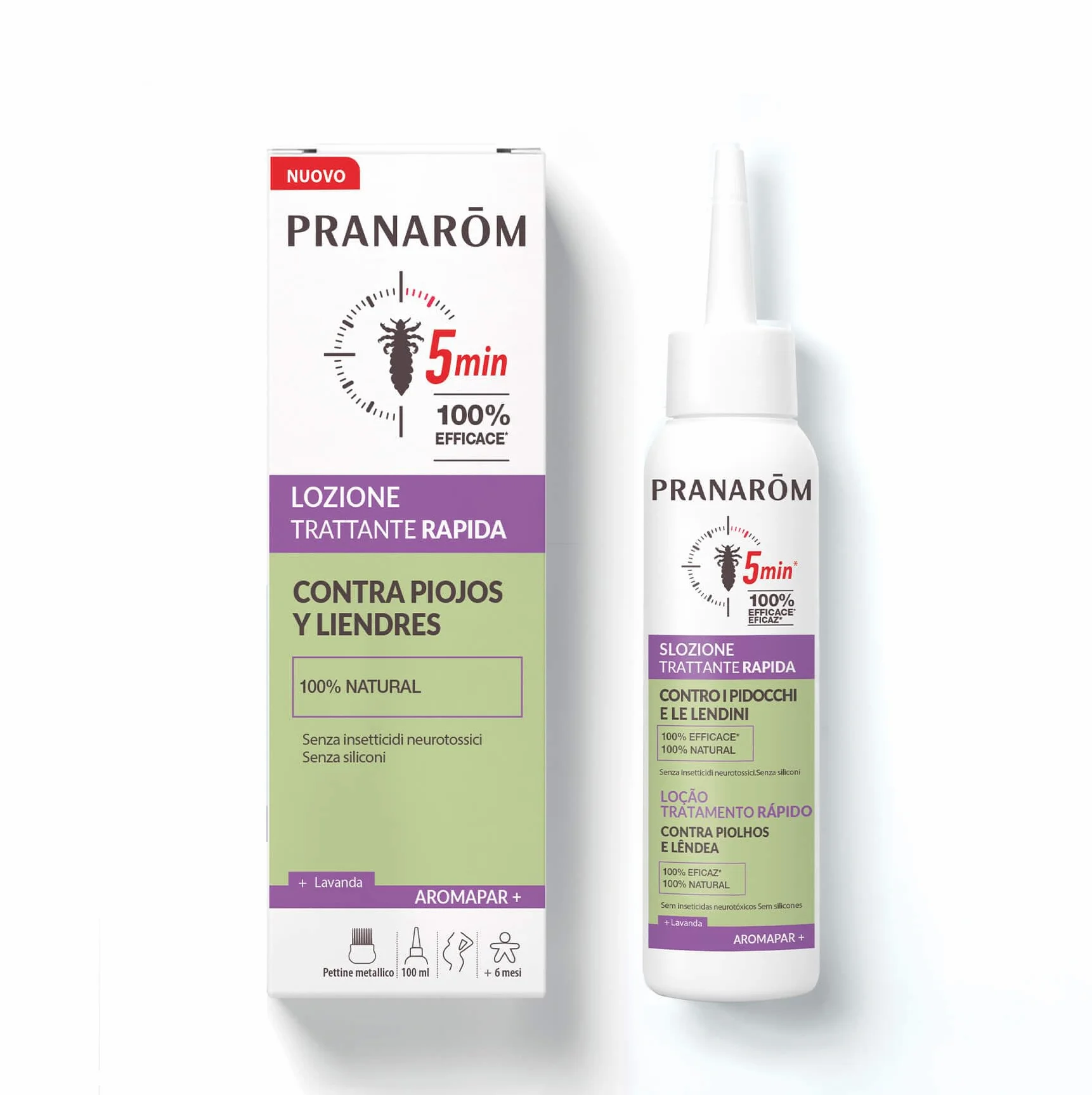PRANARÔM Loción Antipiojos y Liendres Aromapar 100ml + Peine Lendreras