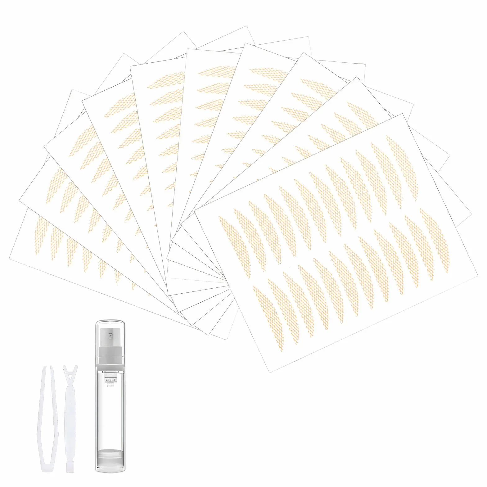 Pegatinas para Párpados Caídos 240 Activación por Agua Lifting Ojos Radiantes Párpados Dobles con Pinzas