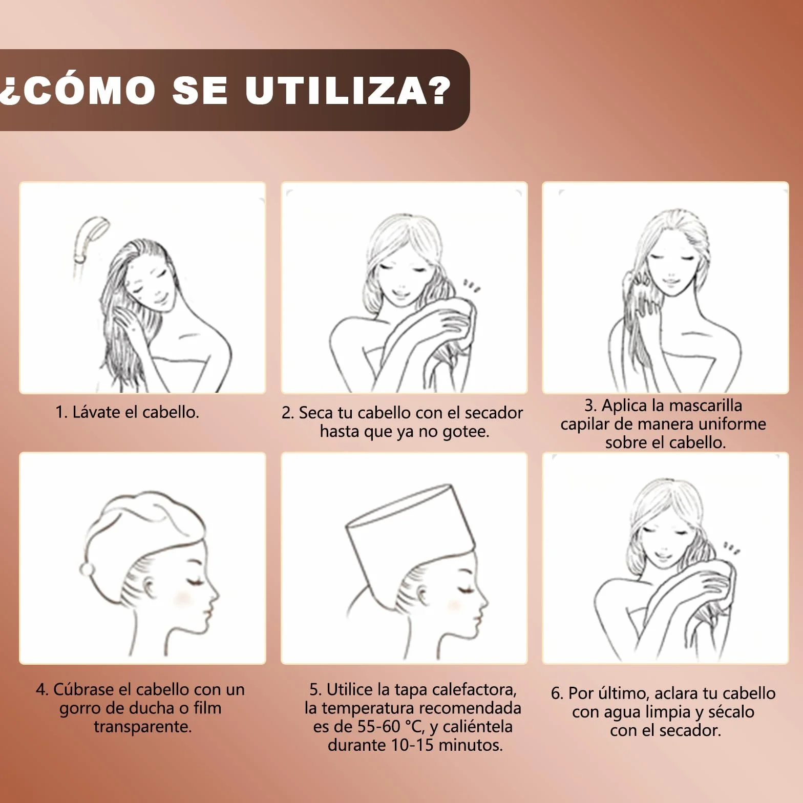 Biutee Gorro Térmico con Temporizador 10-90 Minutos Temperatura Ajustable Peluquería Spas Salones Hogar Negro