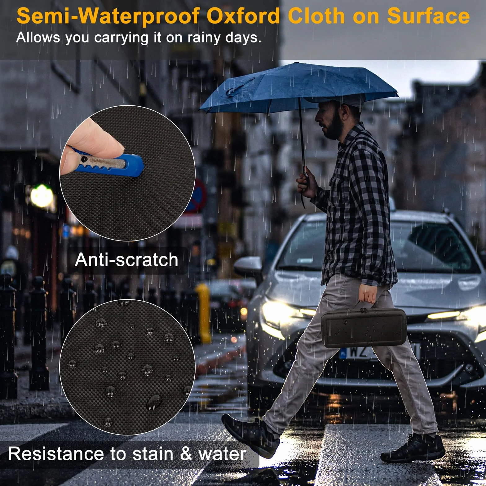 XINGFUDAO Funda de viaje rígida para Dyson Airstraight HT01, a prueba de golpes, impermeable, bolsa de viaje con bolsillo de malla