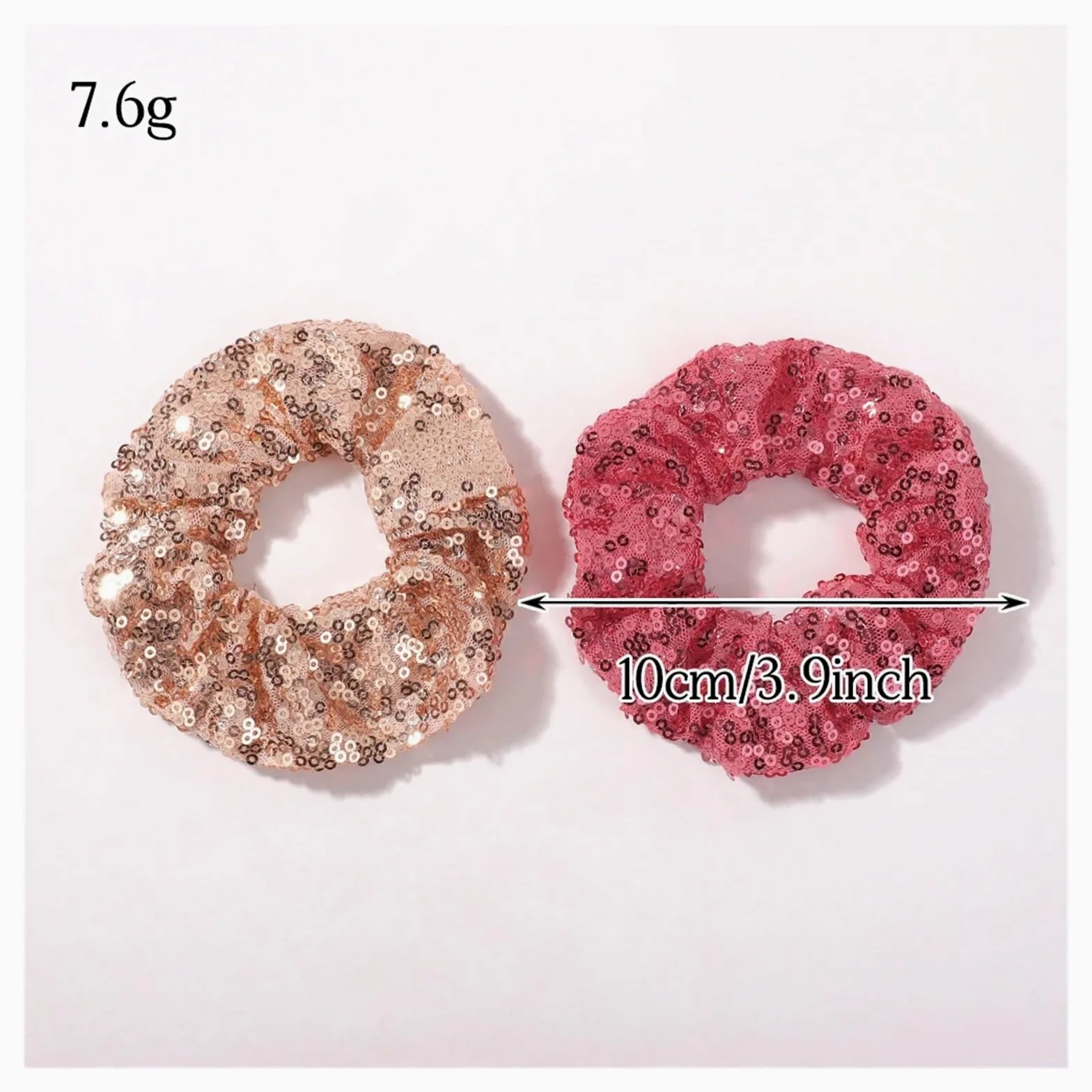 Juego de 180 coleteros con lentejuelas brillantes for el pelo, bandas elásticas 3,9 pulgadas for mujeres y niñas para Todo Tipo y Estilo de Cabello