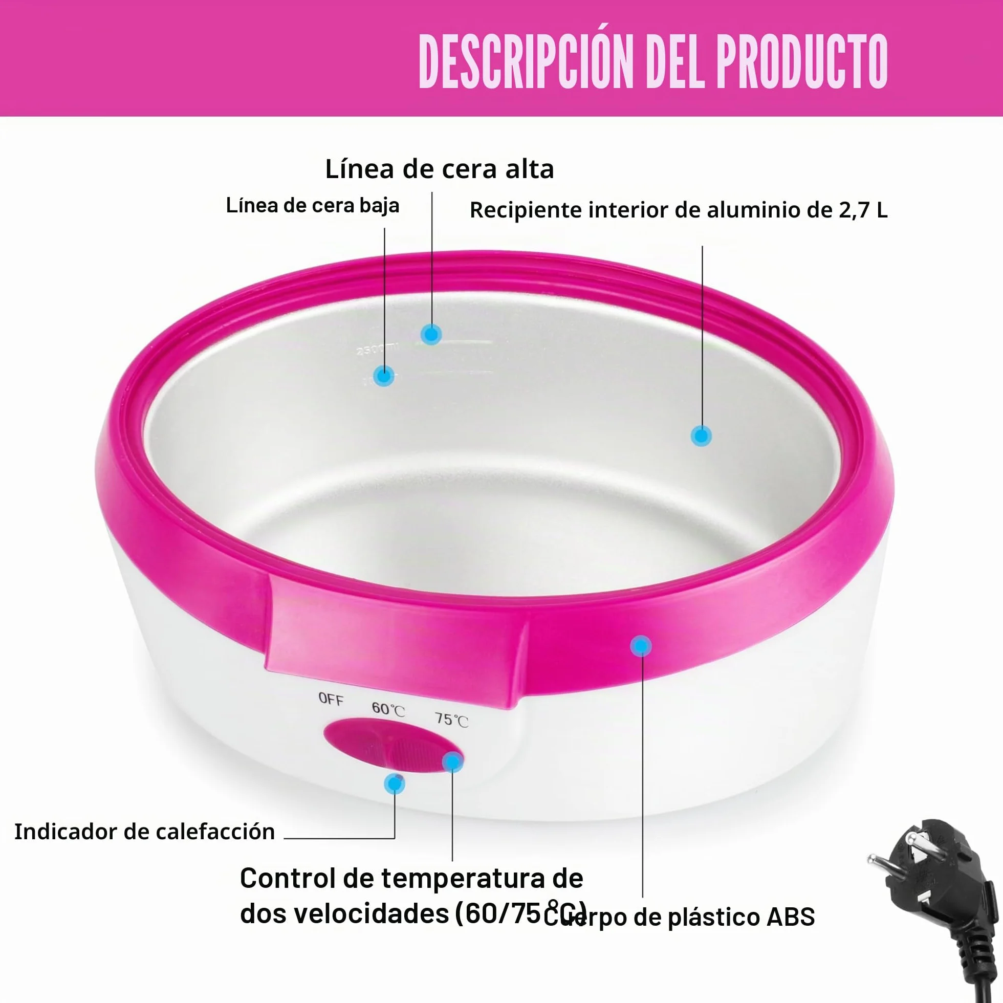 Forever Speed Baño de parafina para manos y pies 265W con accesorios