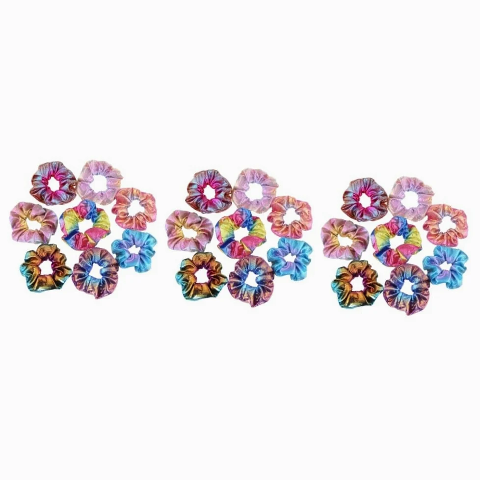 DOITOOL 72piezas Coleteros De Metálica Efecto Gilding Bandas Para Cabello De Accesorios Para Mujeres y Rosa Azul Verde Naranja Rojo y