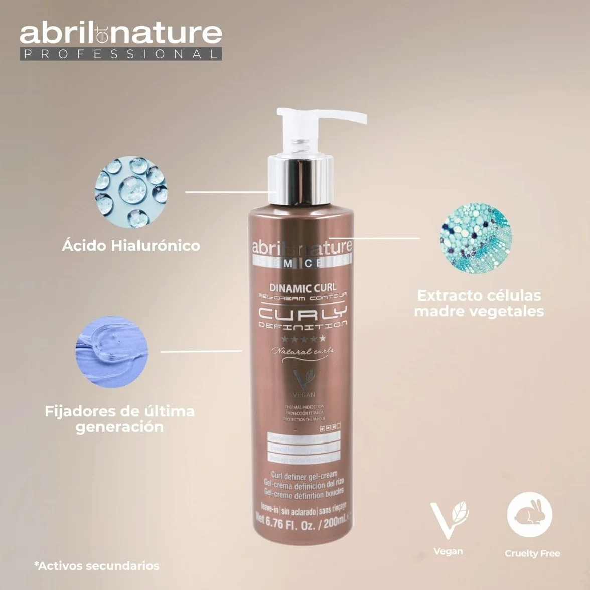 Crema de definición de rizos Dinamic Curl 200ml - Fija y mantiene rizos u ondas sin apelmazar - Controla el encrespado sin residuos