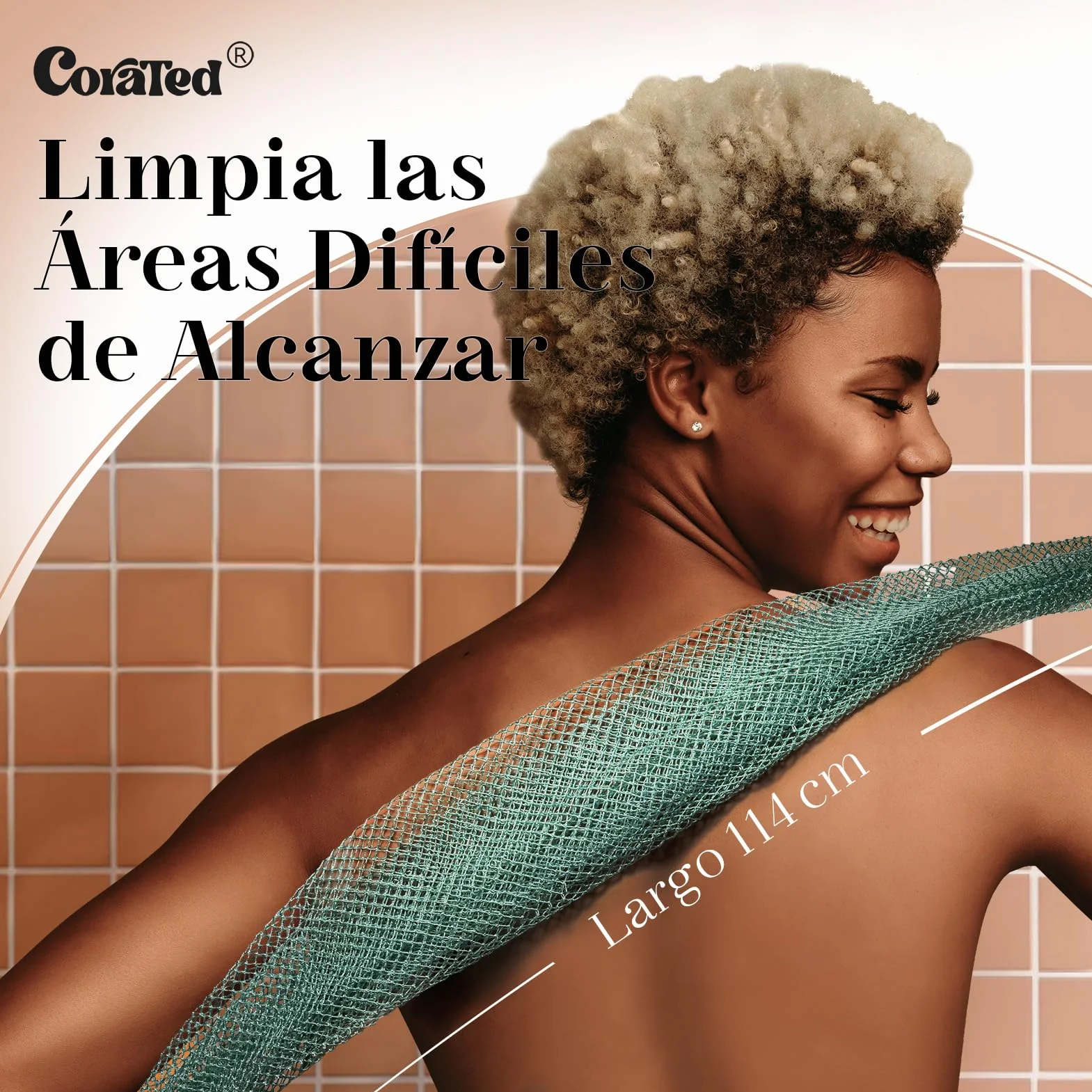 Esponja de Red Exfoliante Africana CORATED, 2 Piezas para Baño y Ducha