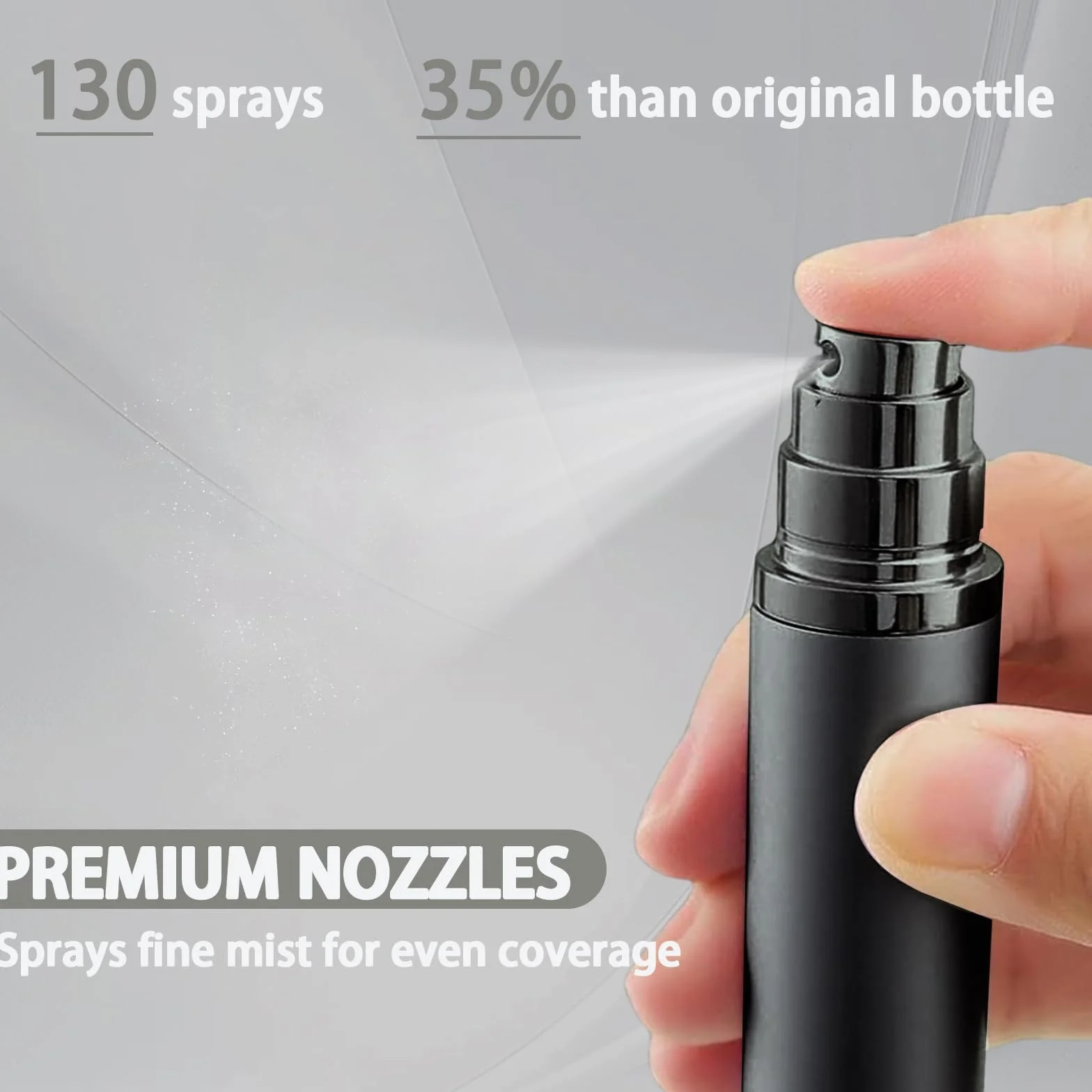 Atomizador Perfume Recargable 5ml Negro Gris 2 Piezas Mini Frasco