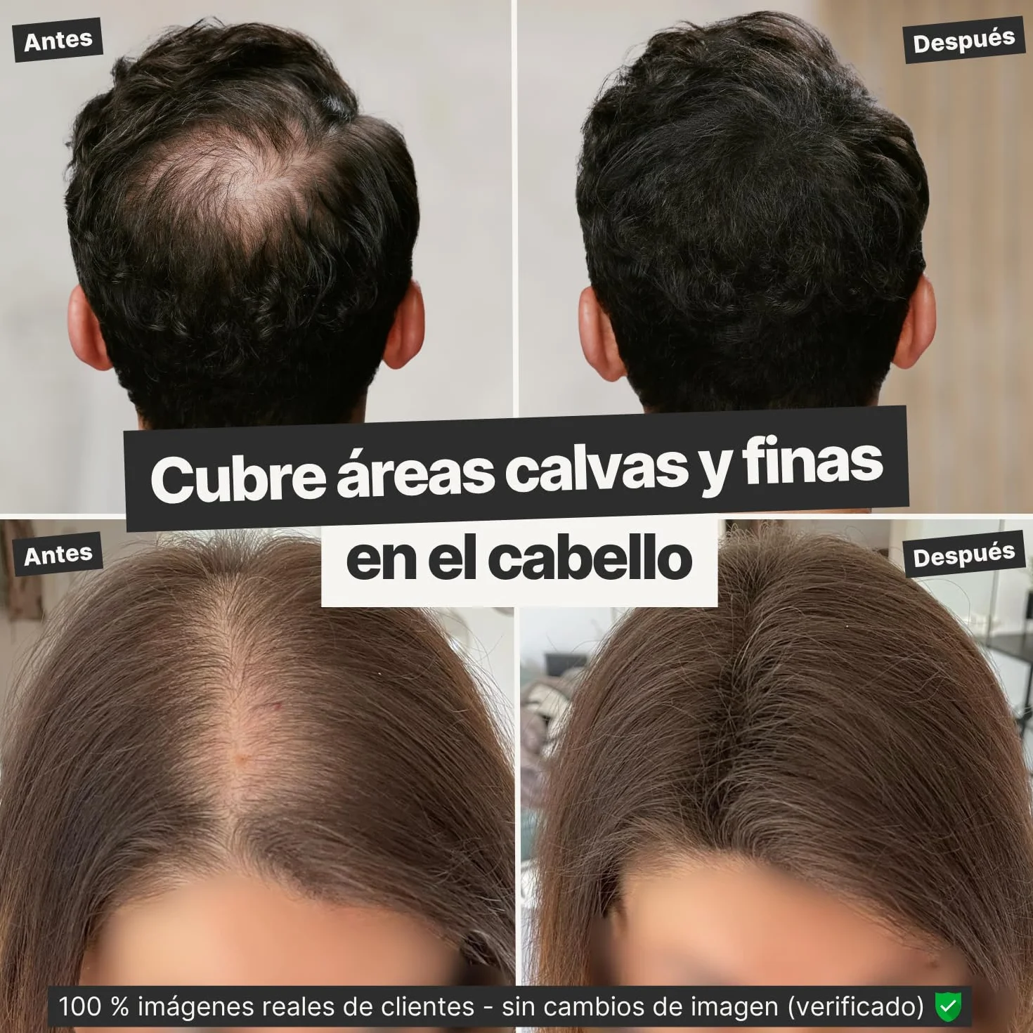IMPERIO Microfibras Capilares Densificador Cabello 26g Castaño Oscuro