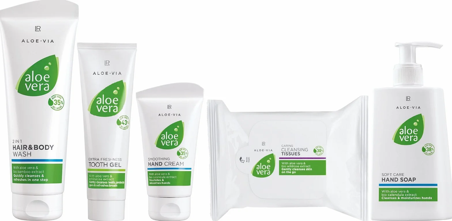 LR Aloe Via Aloe Vera - Set de limpieza corporal y hidratante (5 piezas)