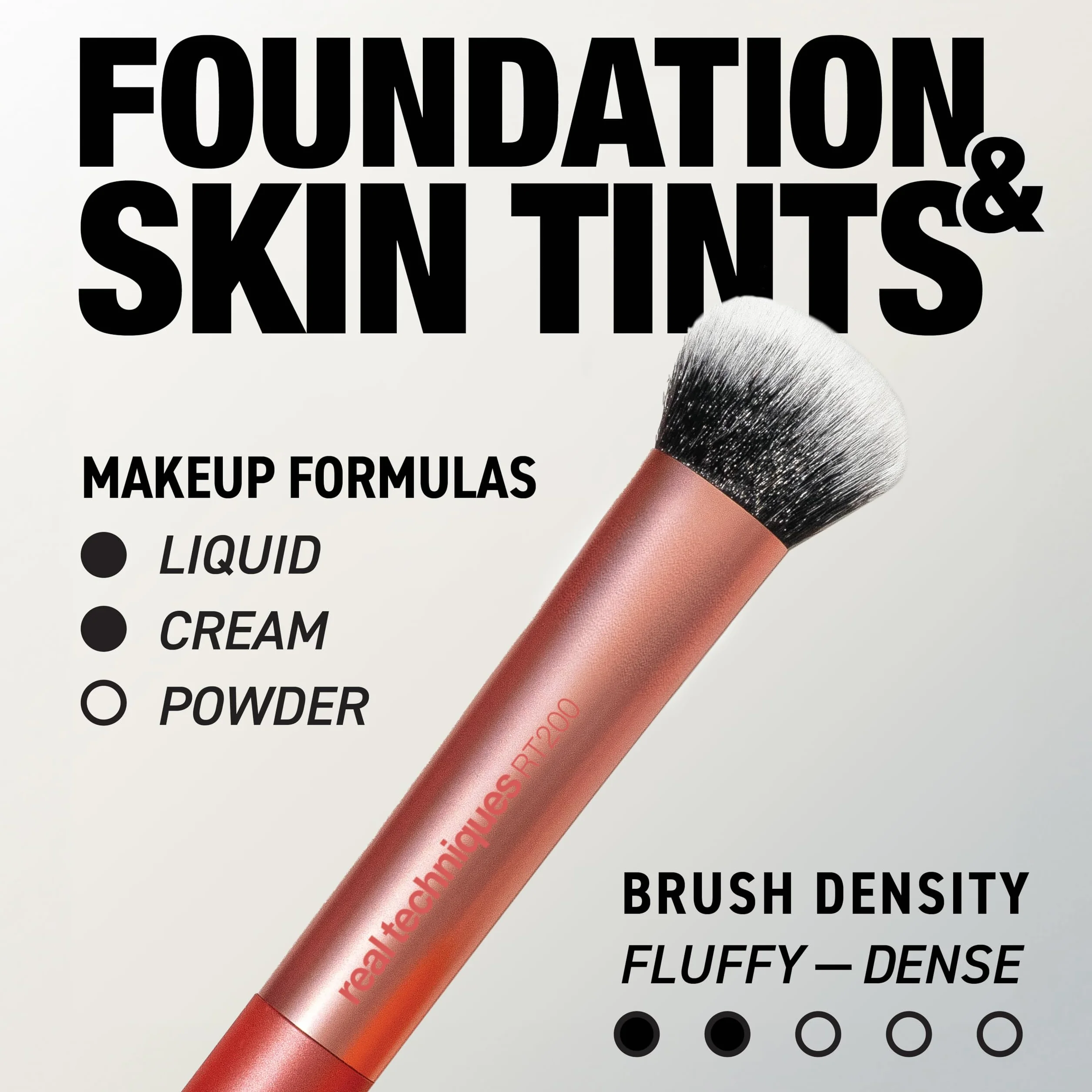 Real Techniques Expert Face Makeup Brush for Liquid Cream Foundation Blush Bronzer