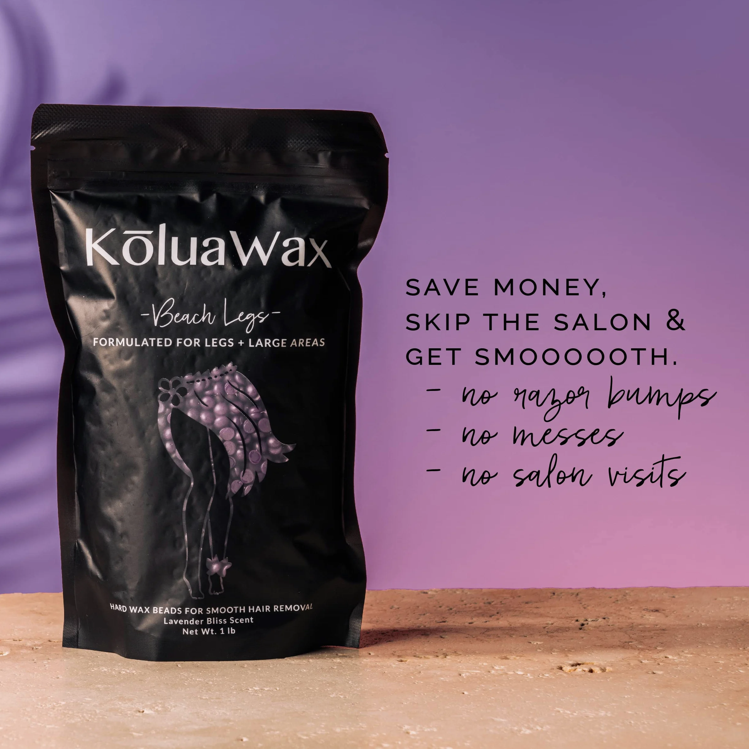 KoluaWax Cera dura para depilación: fórmula para vello grueso. Depilación facial, brasileña, axilas, espalda, pecho y bikini. Coco colada, calentador de cera y 10 aplicadores grandes