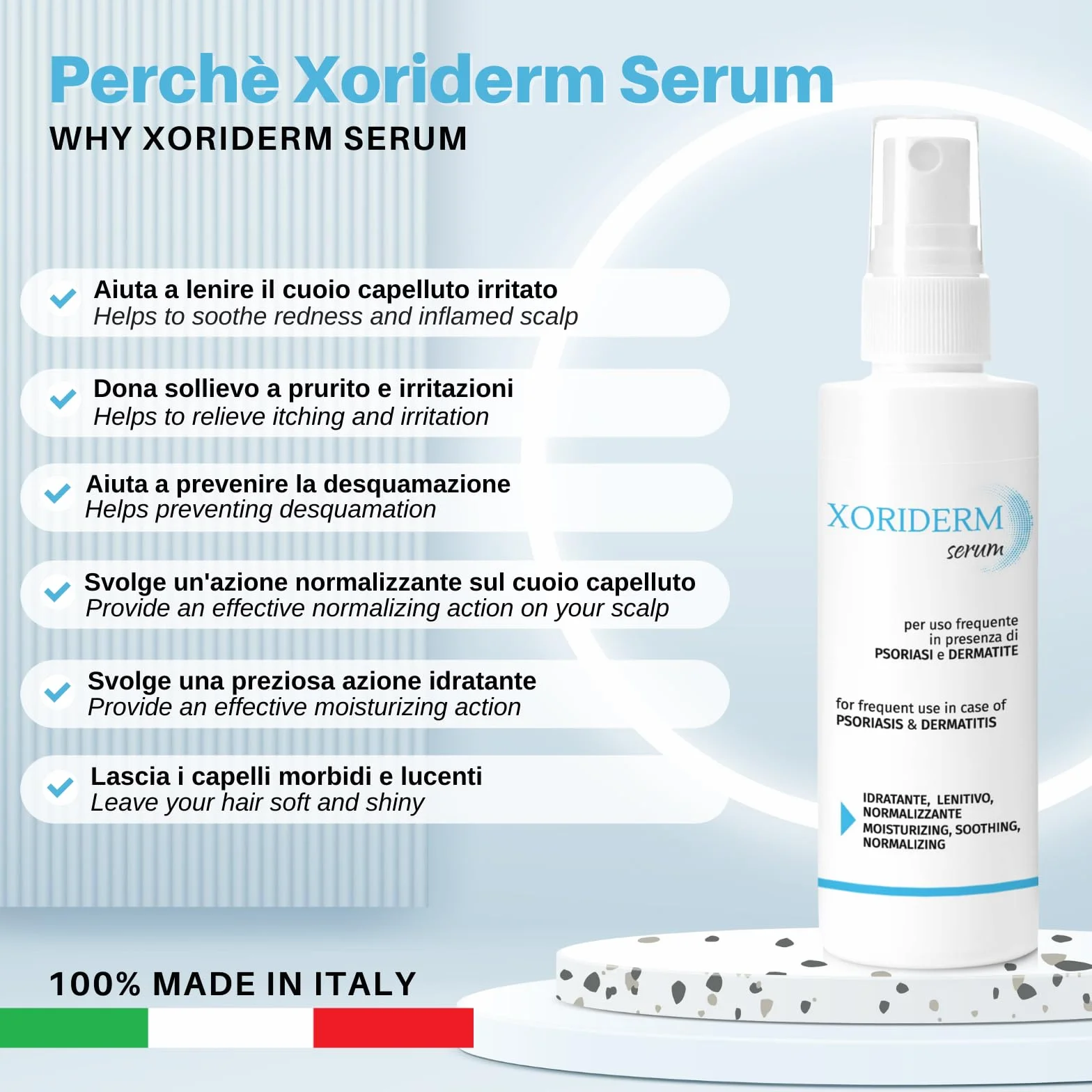 Xoriderm Serum Loción en Espray contra Psoriasis y Dermatitis del Cuero Cabelludo