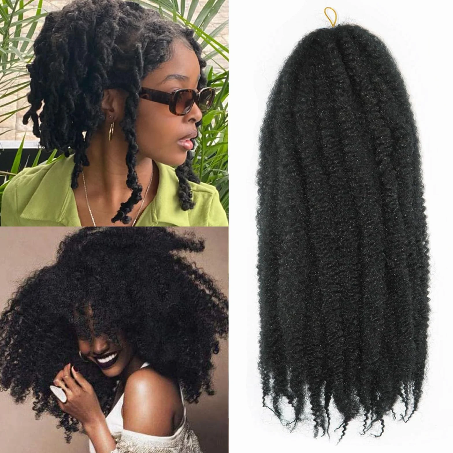 Marley Twist Braiding Hair Afro Kinky Curly Cuban Twist Senegalese Crochet Braids Extensions 1b 12inch 3packs