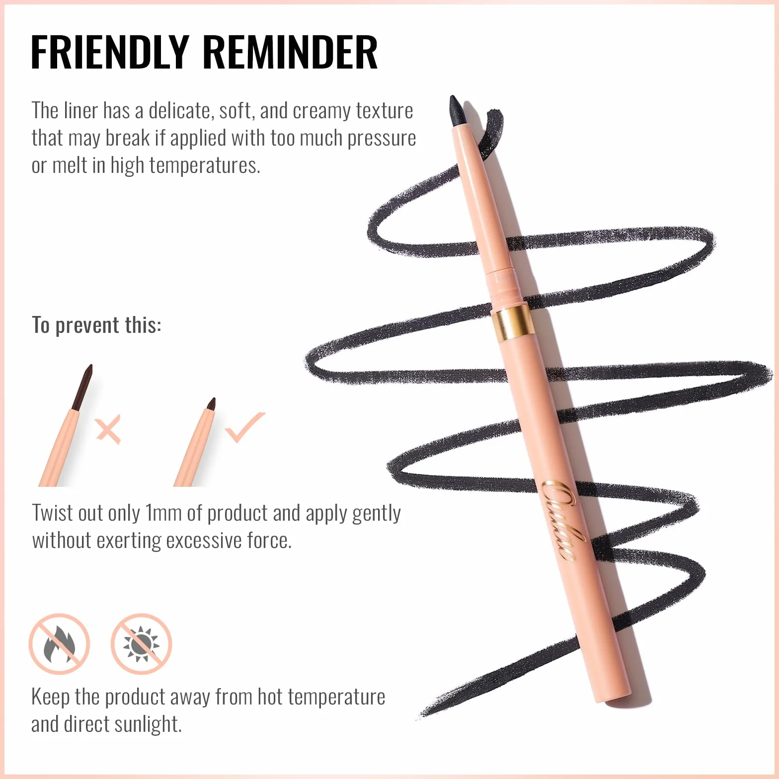 OULAC Lip Liner Dusty Rose Waterproof 24H Longwear Matte Vegan (L01)
