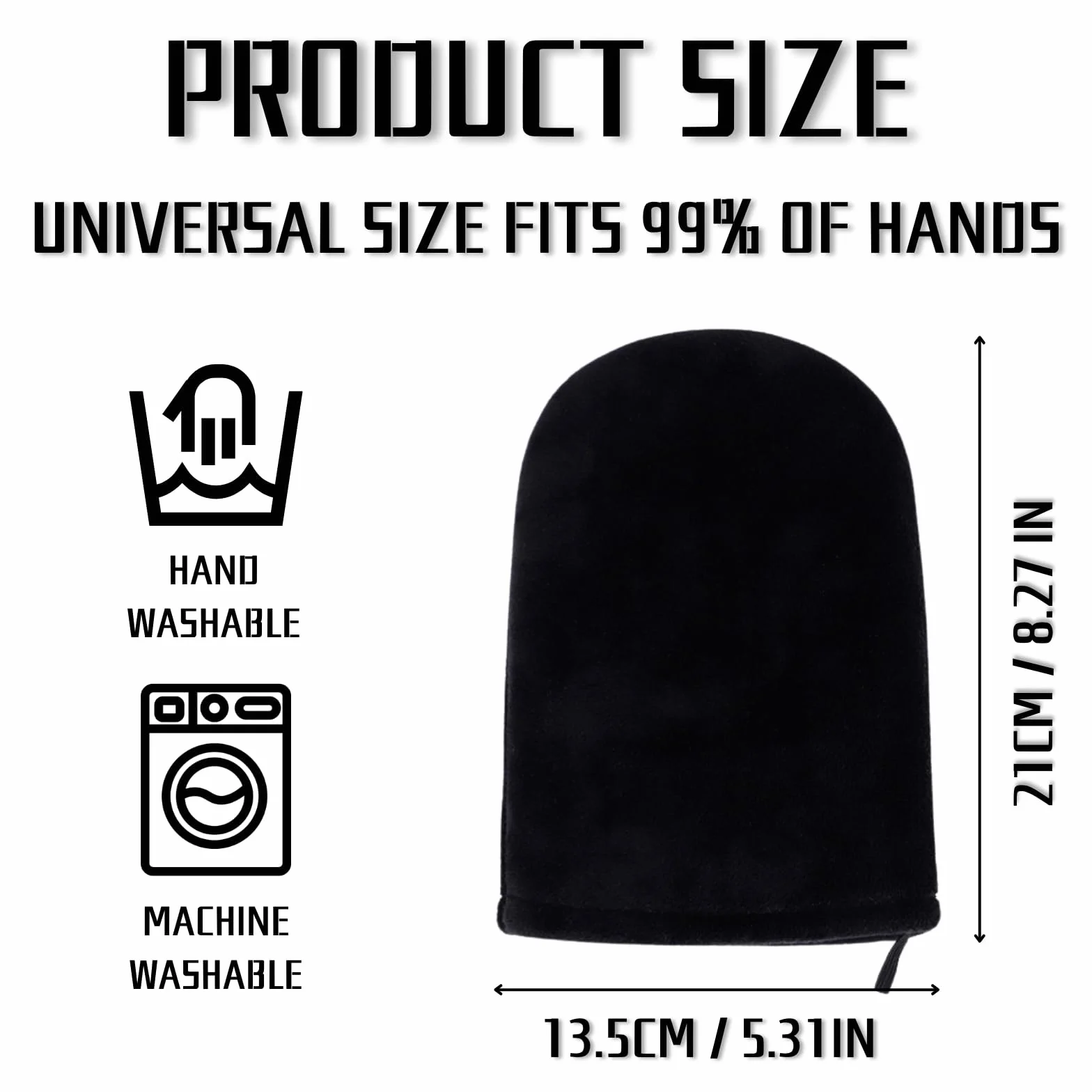 KEYRI 2 Piezas Guantes Autobronceadores Reutilizables Doble Cara para Aplicar Crema Protector Solar (Negro)