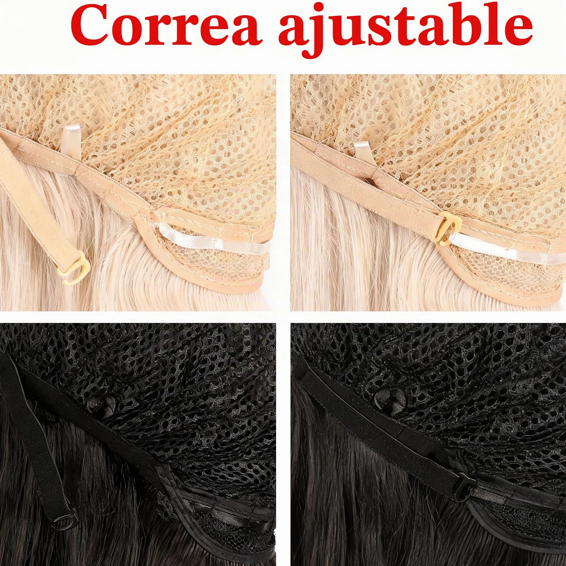 MapofBeauty Peluca larga 28 pulgadas 70 cm fibra de alta temperatura color naranja claro