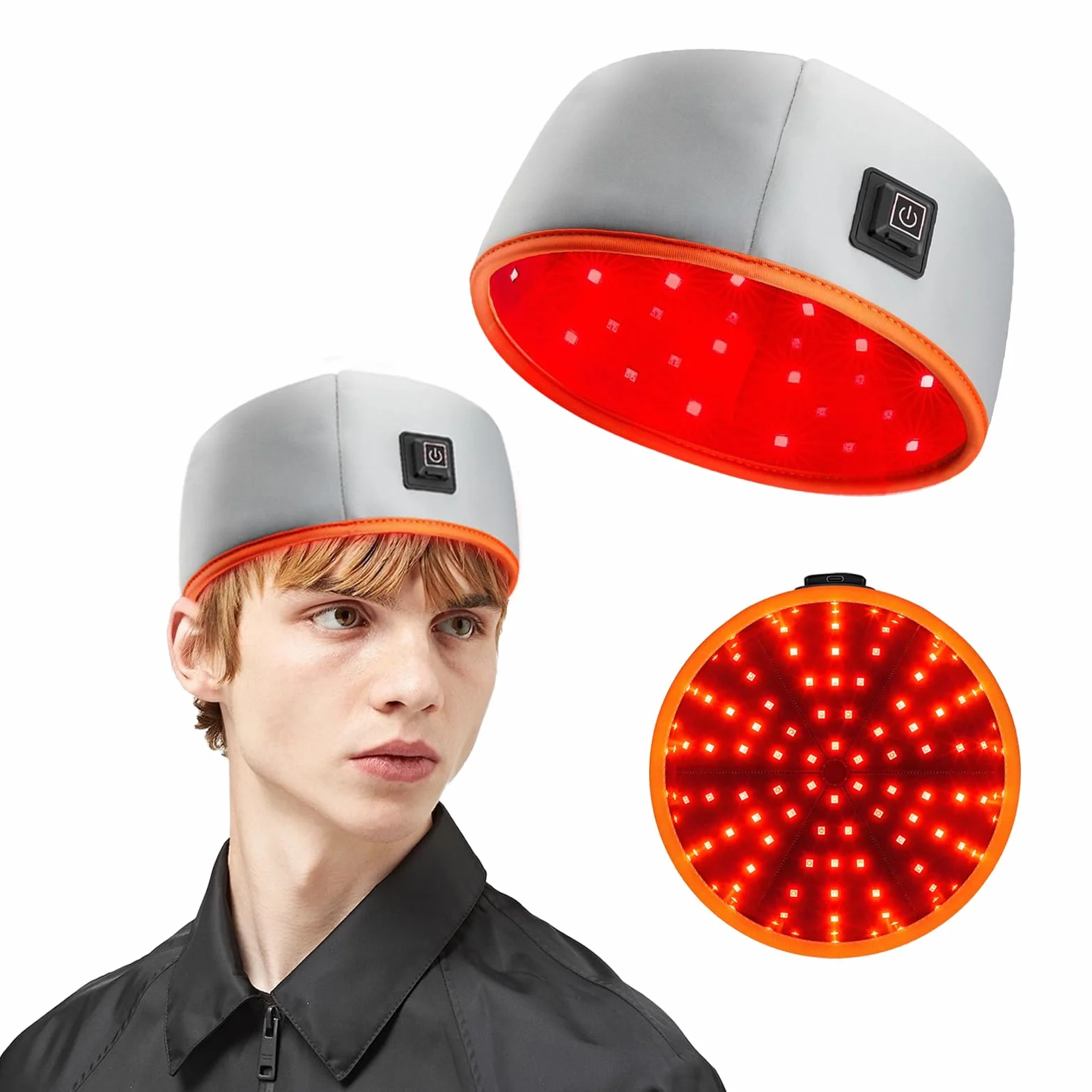 Gorro terapia luz roja 120 LEDs 660/850 nm infrarrojo cercano crecimiento capilar