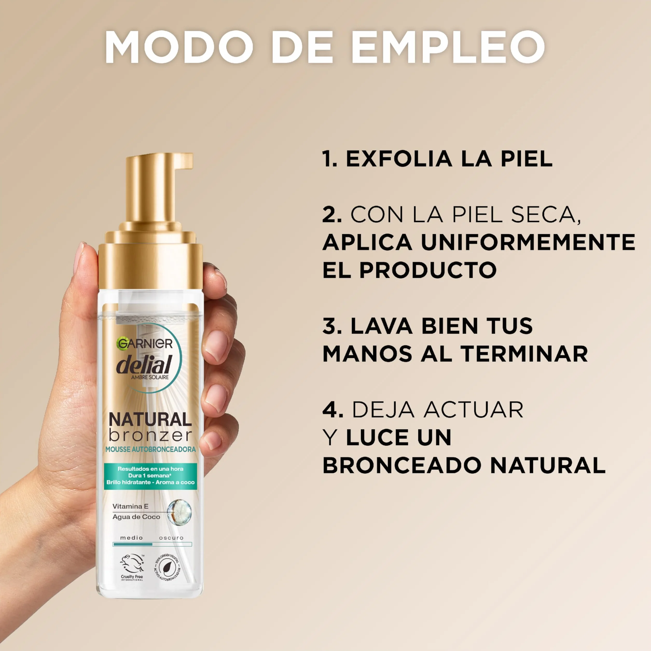 GARNIER DELIAL Mousse Autobronceadora Natural Bronzer 200 ml