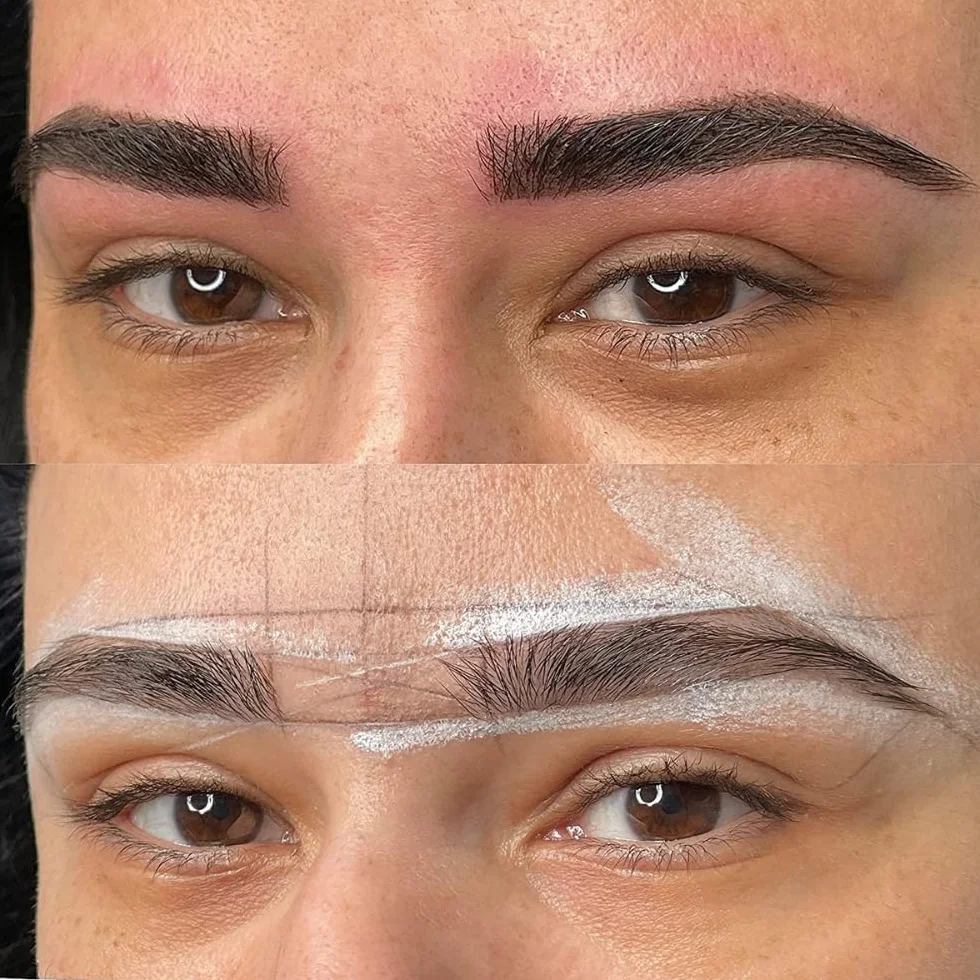 BRAWNA Hilo Blanco para Mapear Cejas 30 Metros Pre-Entintado String de Mapeo Microblading PMU