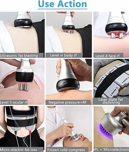 Máquina profesional de cavitación 9 en 1, radiofrecuencia para cuidado facial y corporal