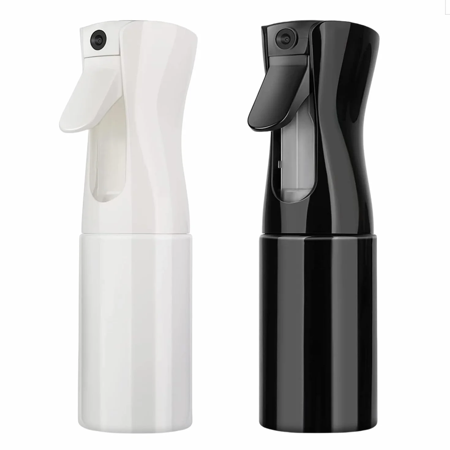 Botella Pulverizadora 200ml de Agua para Peluqueria, Plantas, Grooming Negro Blanco