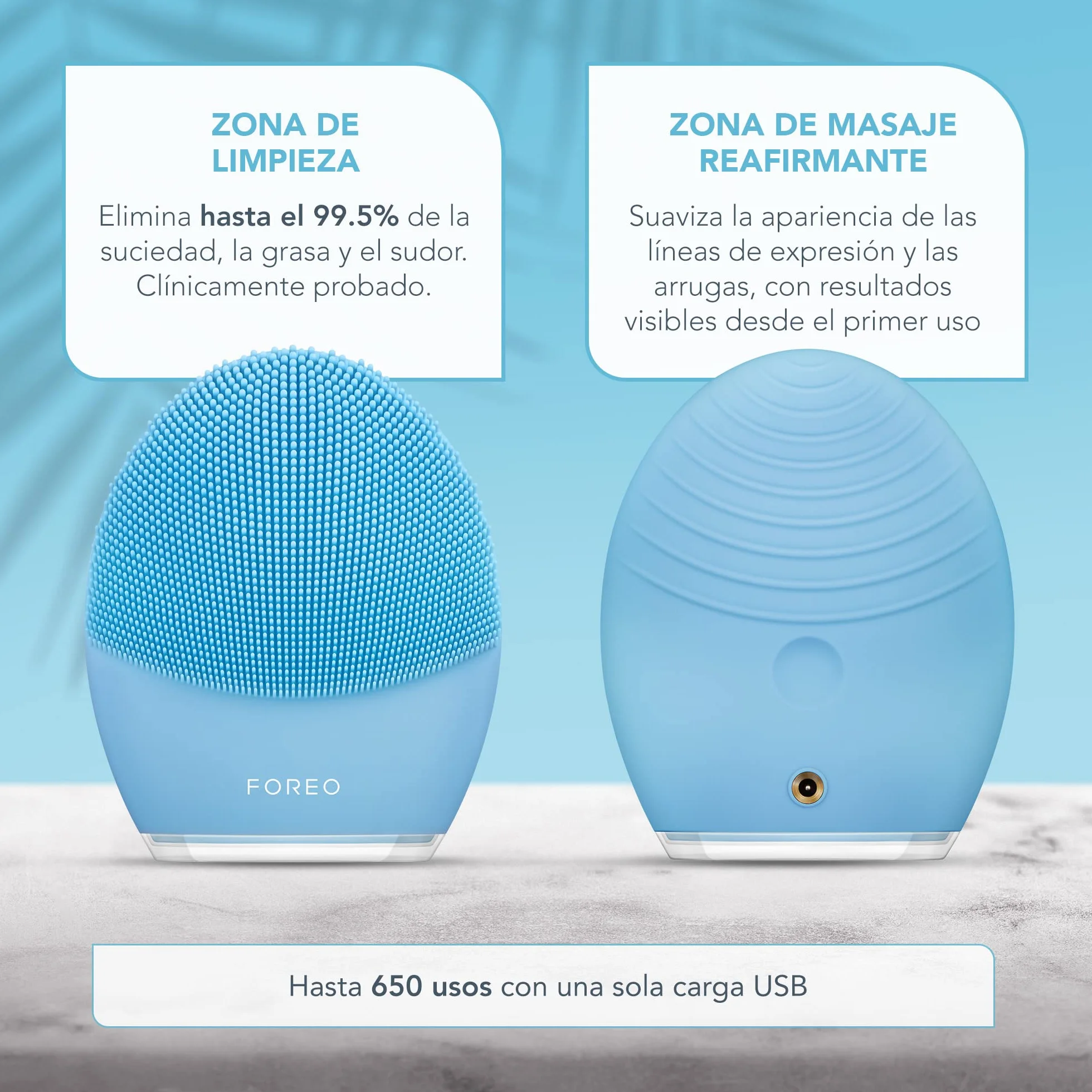 FOREO LUNA 3 Piel Mixta Cepillo de Silicona Limpieza Facial Masajeador Eléctrico Skin Care