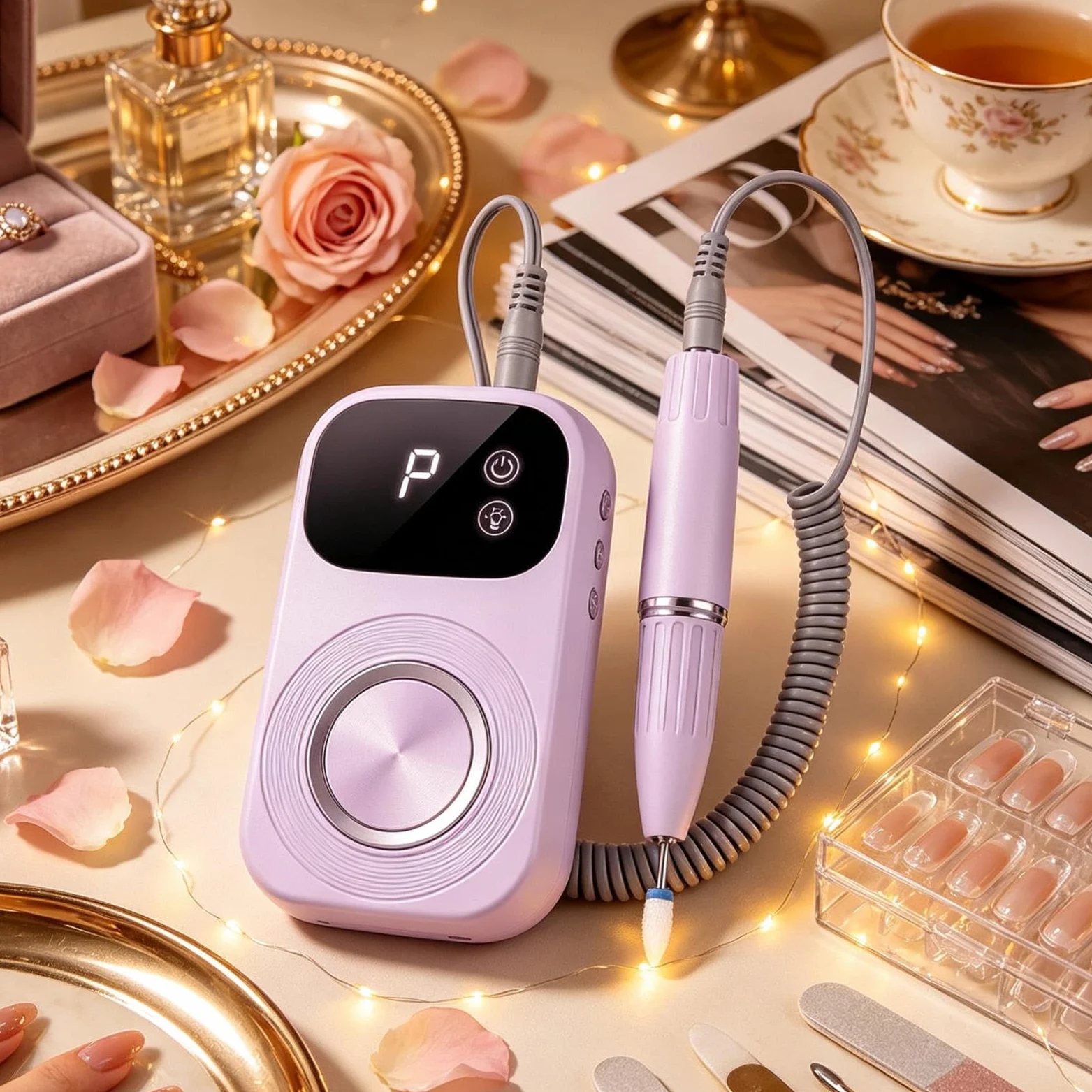 Taladro Uñas Herramienta De Manicura Eléctrica Portátil Multifunción | Kit Taladro para Uñas Gruesas en uñas de manos y pies, manicura, callos, hogar, viaje diario