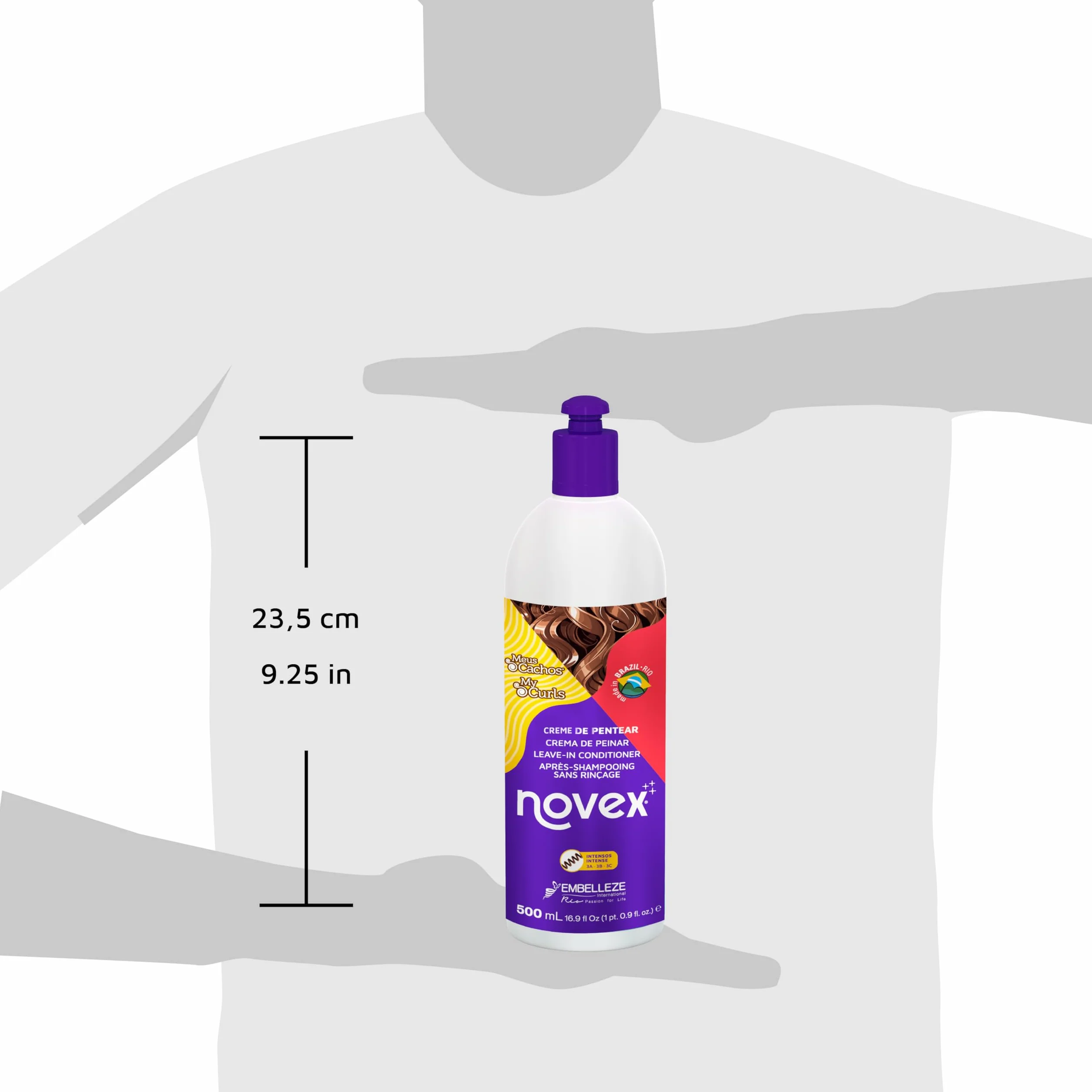 Novex Acondicionador Intenso Sin Enjuague My Curls 500 ml para Rizos 3A 3B 3C