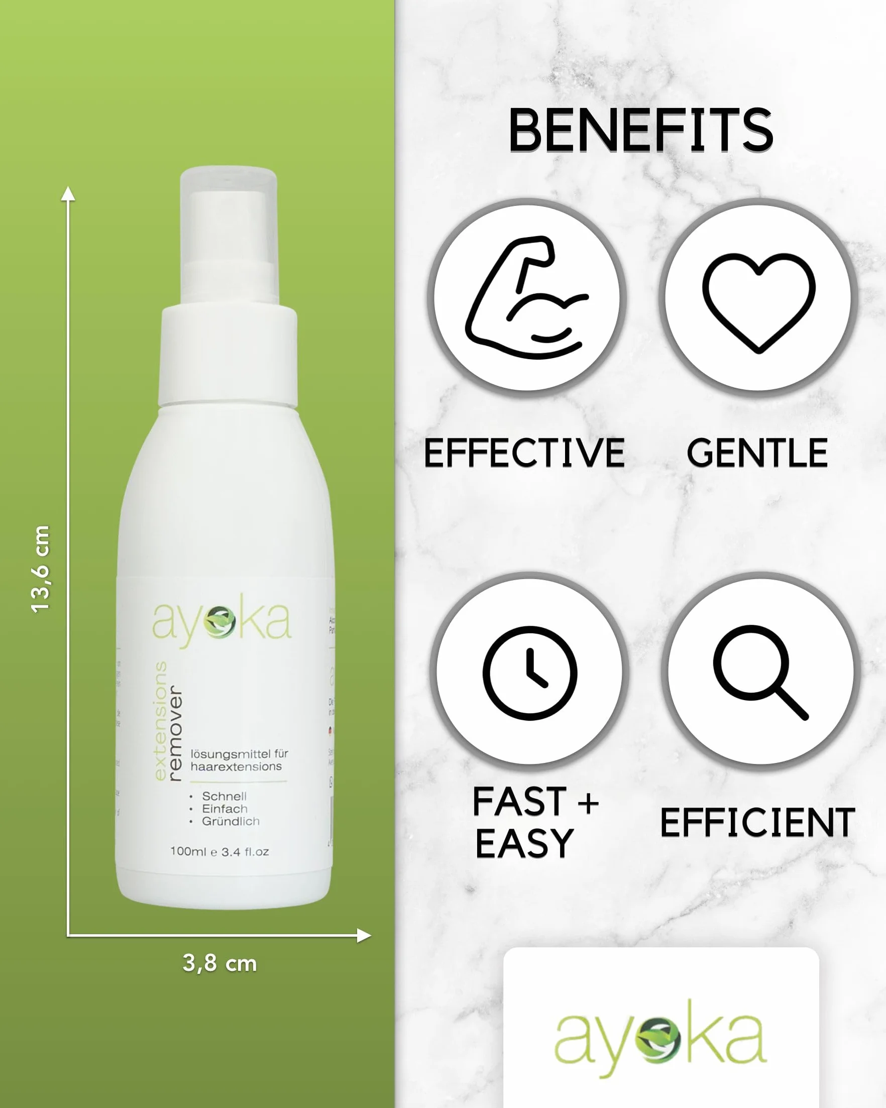 Ayoka Bonding Solver Set profesional 100 ml extrafuerte pinzas quitadoras
