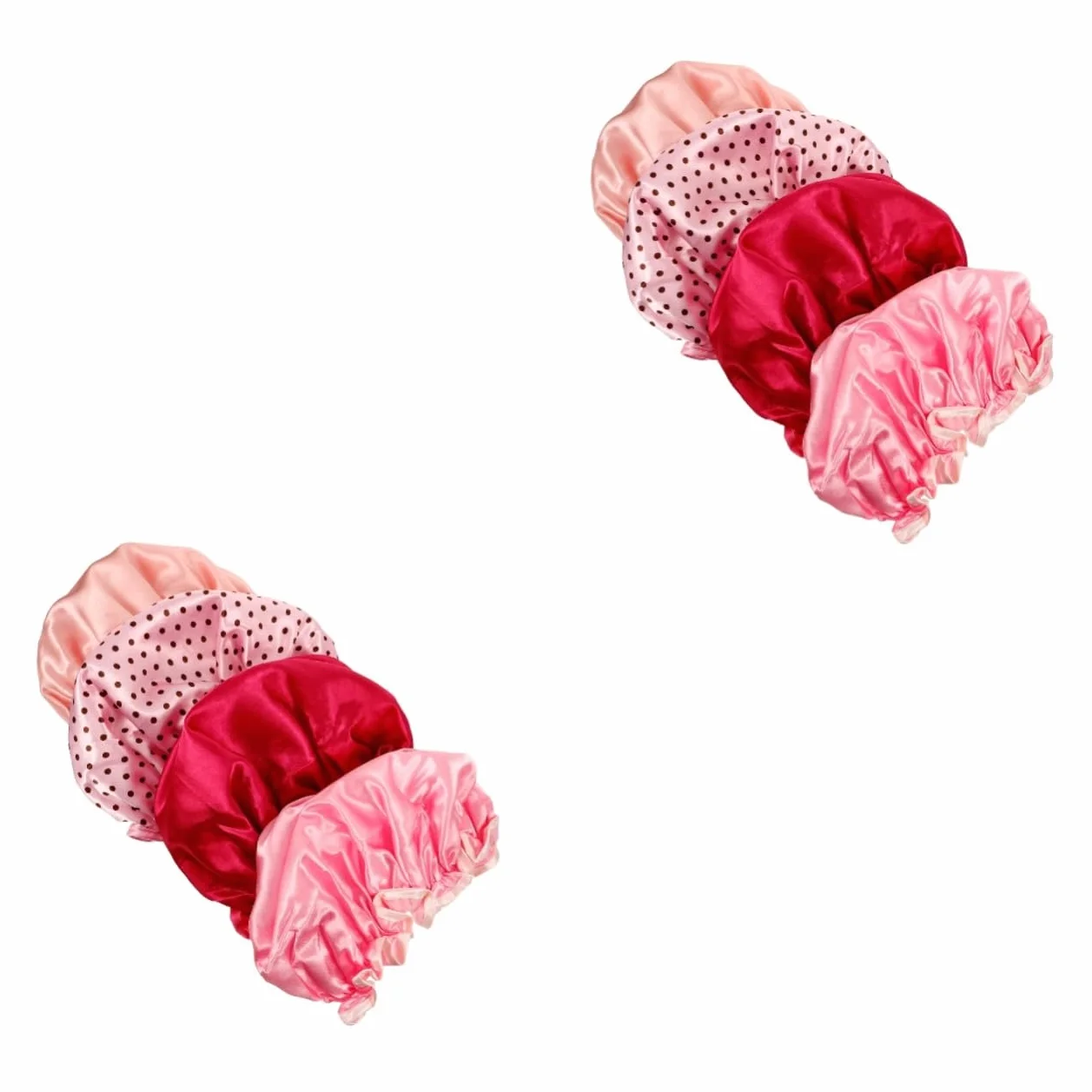 8 Pcs Pink Bonnet Ladies Hat Hats Silk Sleeping Cap Hair Sleeping Cap Bathing Caps Silk Bonnets Silk Sleep Cap Shower Caps Waterproof Shower Cap Miss Waterproof Cap Elasticity (Assorted Colorx2pc
