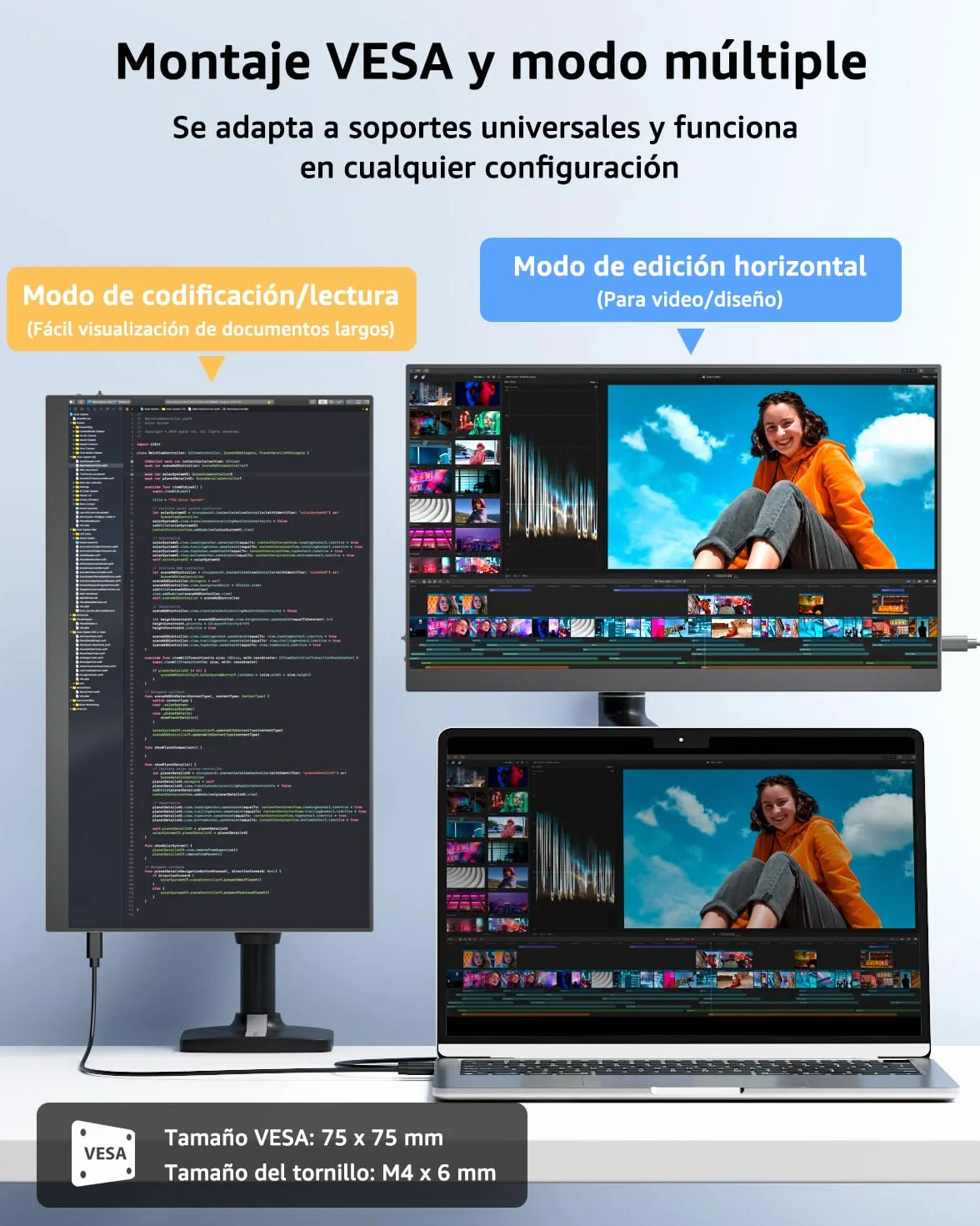 Monitor Portátil 15,6 Pulgadas IPS 1080P FHD USB Type-C HDR HDMI USB C para MacBook PC Xbox PS4/5 Nintendo Switch
