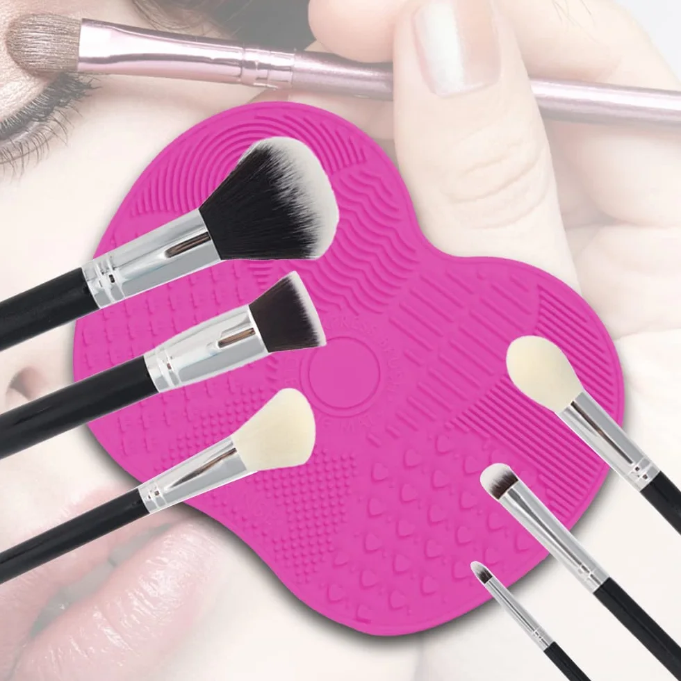 Cepillo de Limpieza de Silicona, Alfombrilla para Brochas de Maquillaje