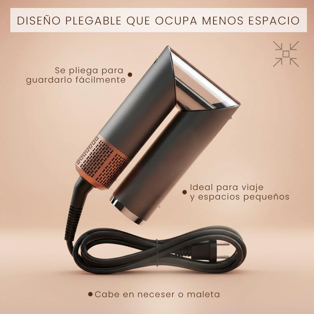 SOGO Cepillo Secador de Pelo 5 en 1 - Moldeador de Pelo con Tecnología Coanda para Peinados Sin Frizz - Secador Moldeador con Motor BLDC y Aire Frío - Cepillo Alisador con Accesorios