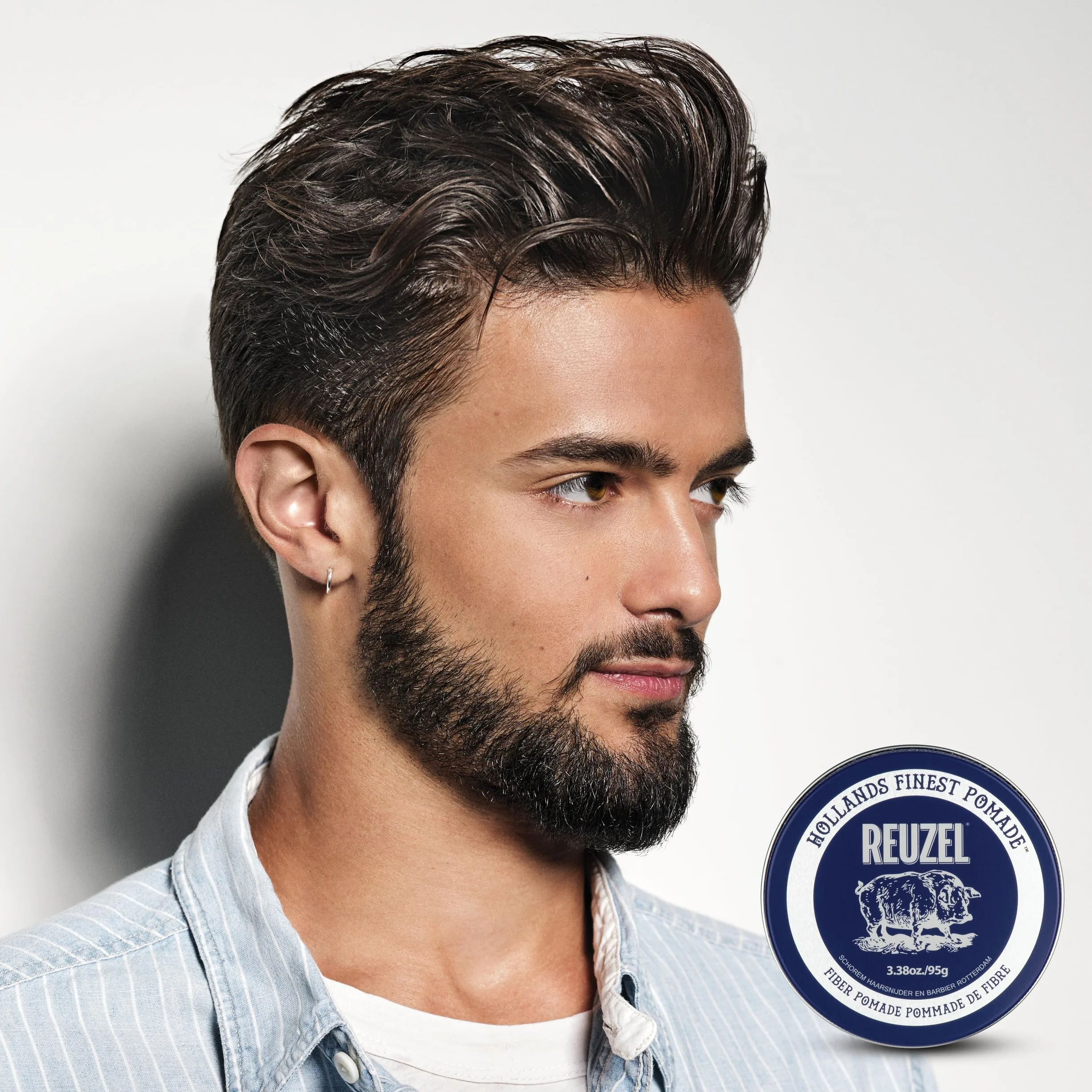 Reuzel Fiber Pomade Low Shine Firm Holding 95g + 35g Travel Size