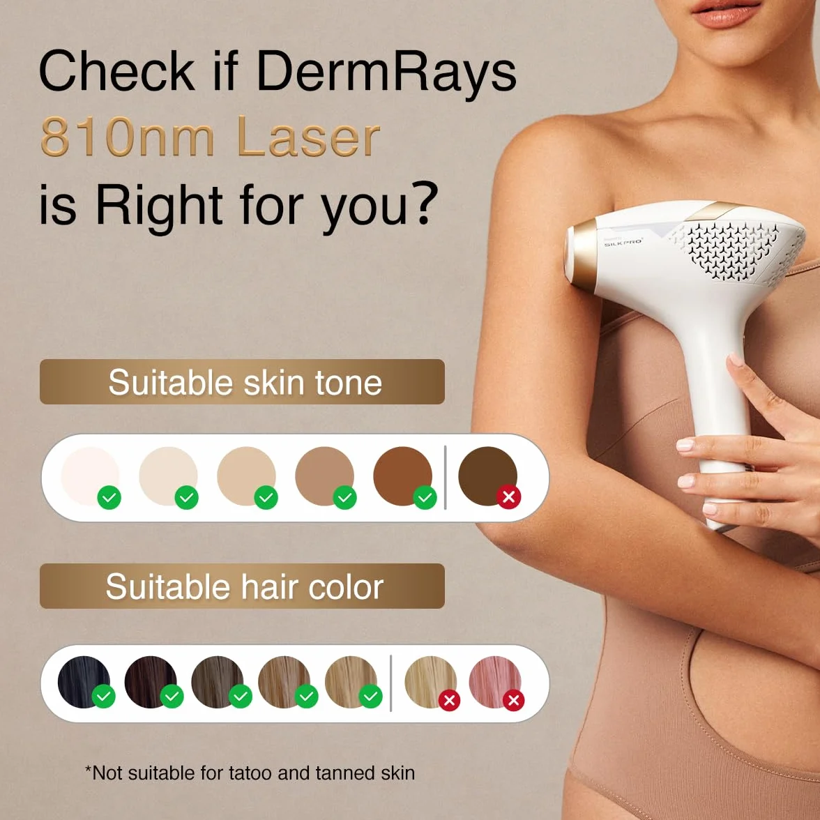 DermRays V8S depilación láser de diodo 810 nm para tonos de piel 1-5, refrigeración por hielo