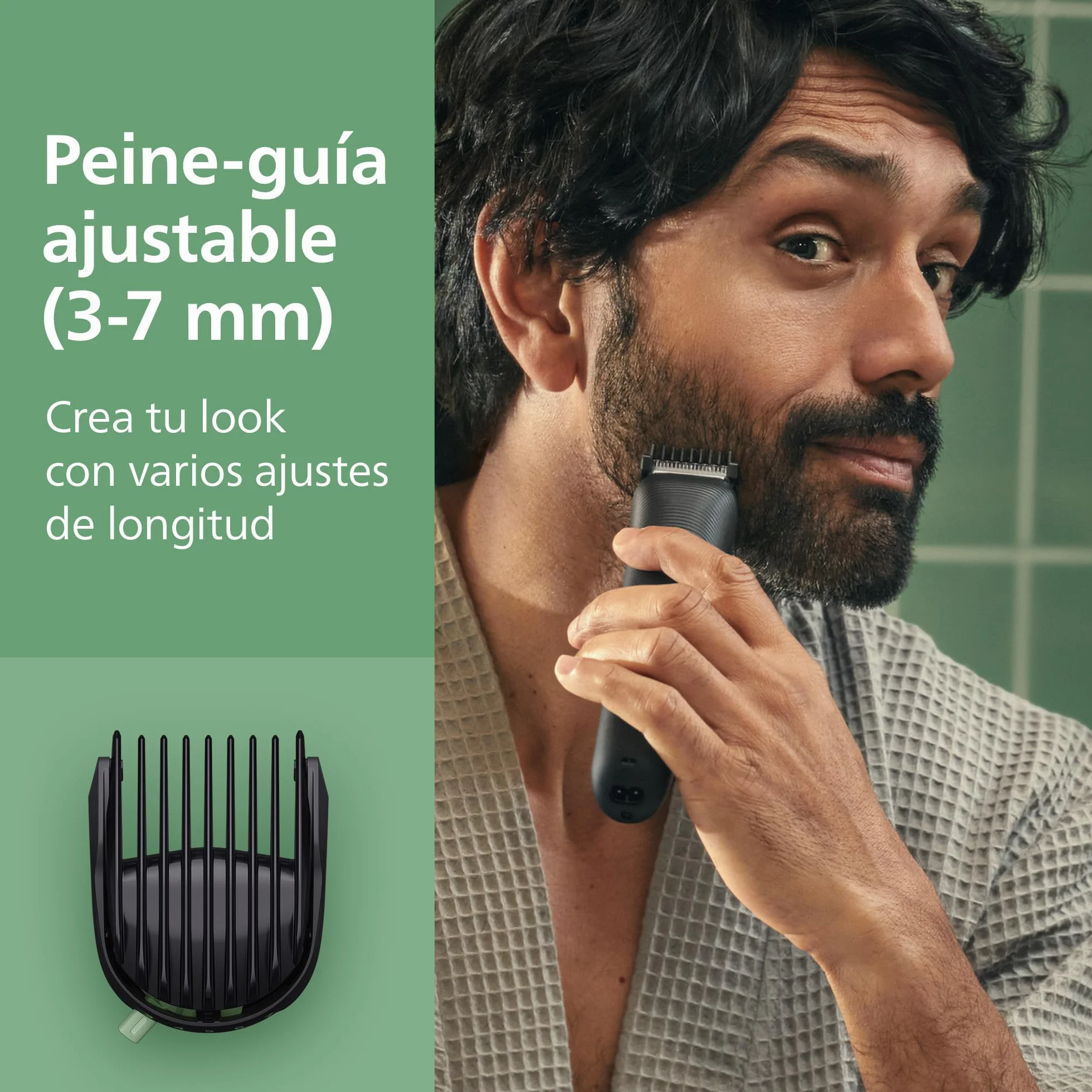 Philips Recortadora Todo En Uno Series 3000, Kit 7 en 1, Afeitadora y Cortapelos Hombre, MG3930/15